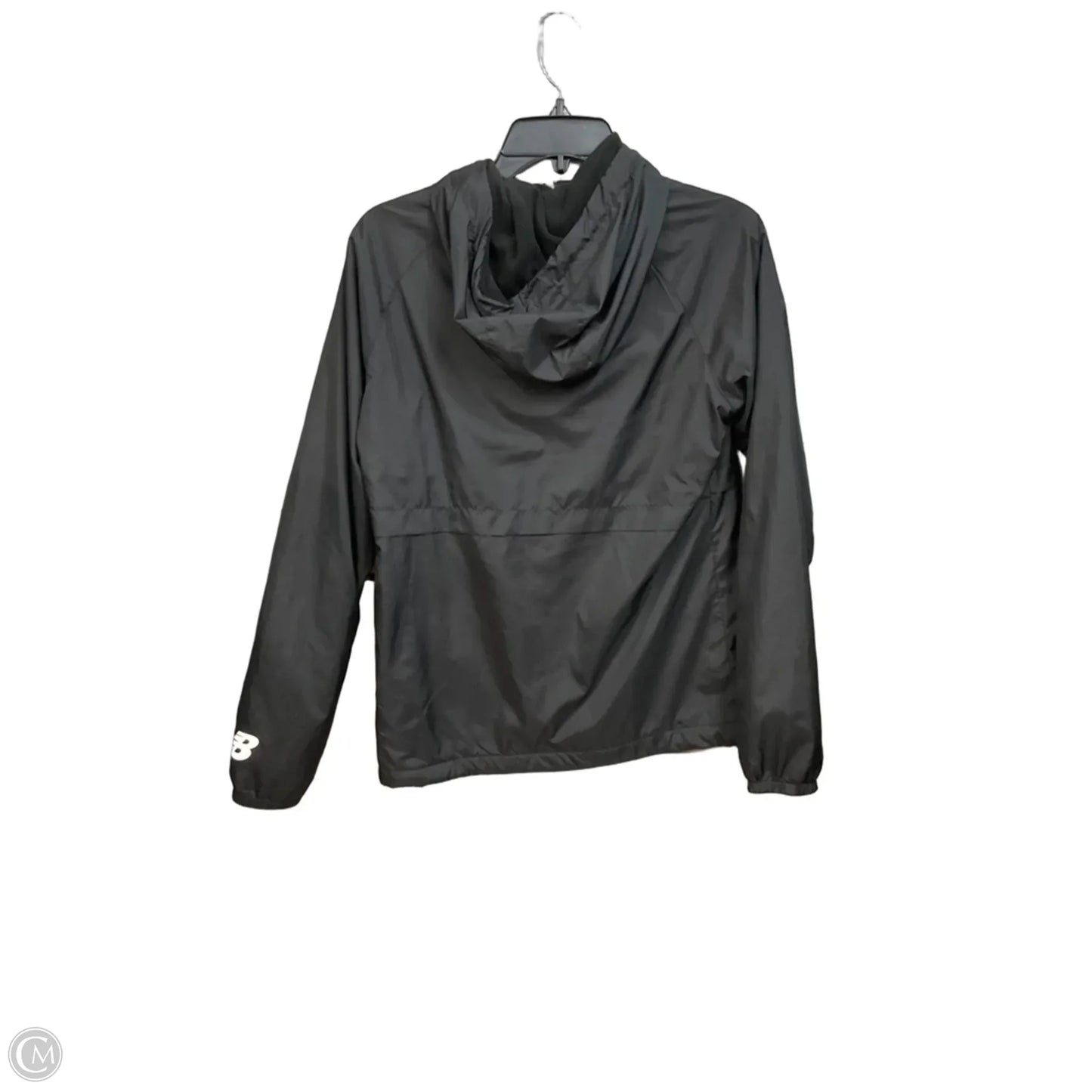 Jacket Windbreaker By New Balance In Black, Size: S