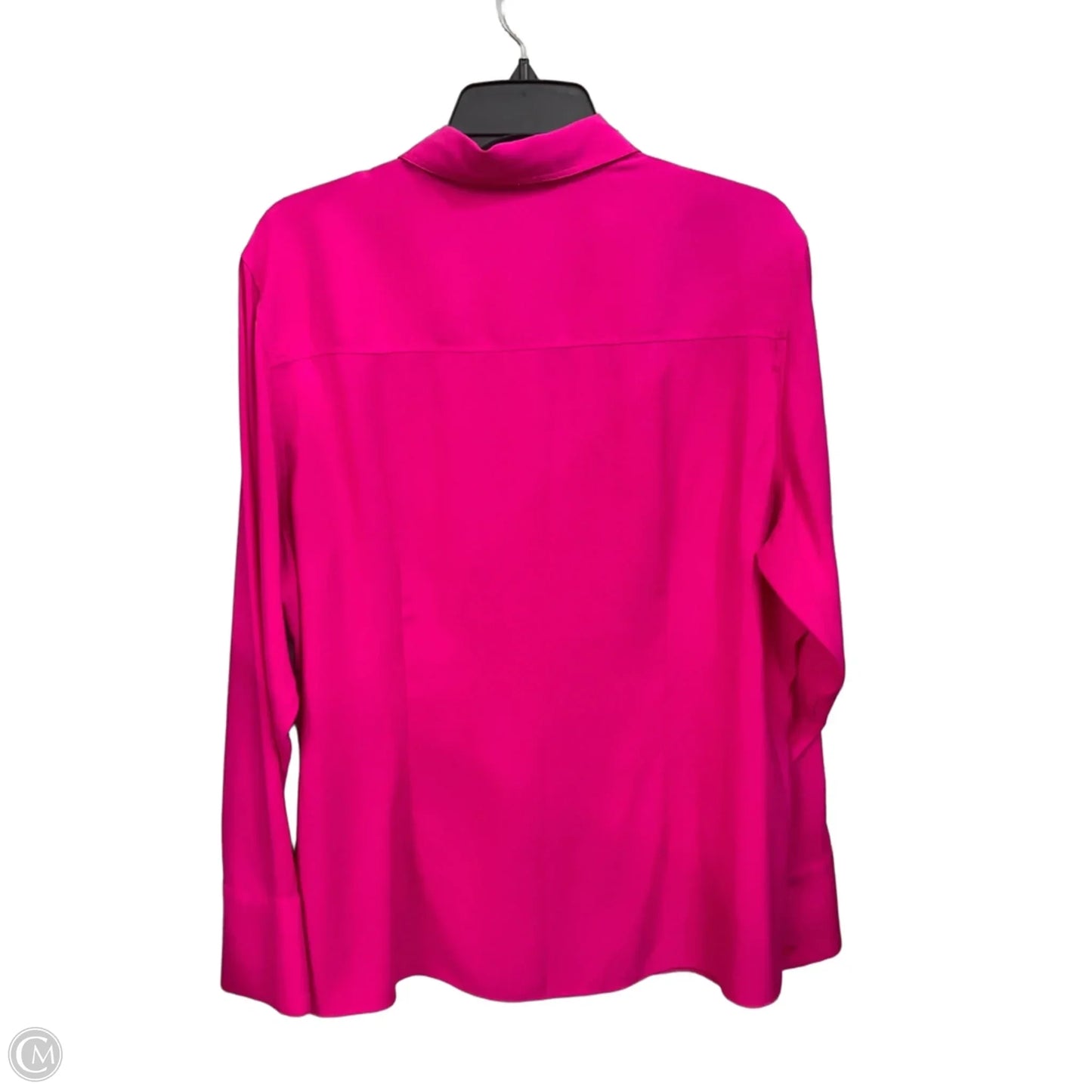 Blouse Long Sleeve By Express In Pink, Size: Xl