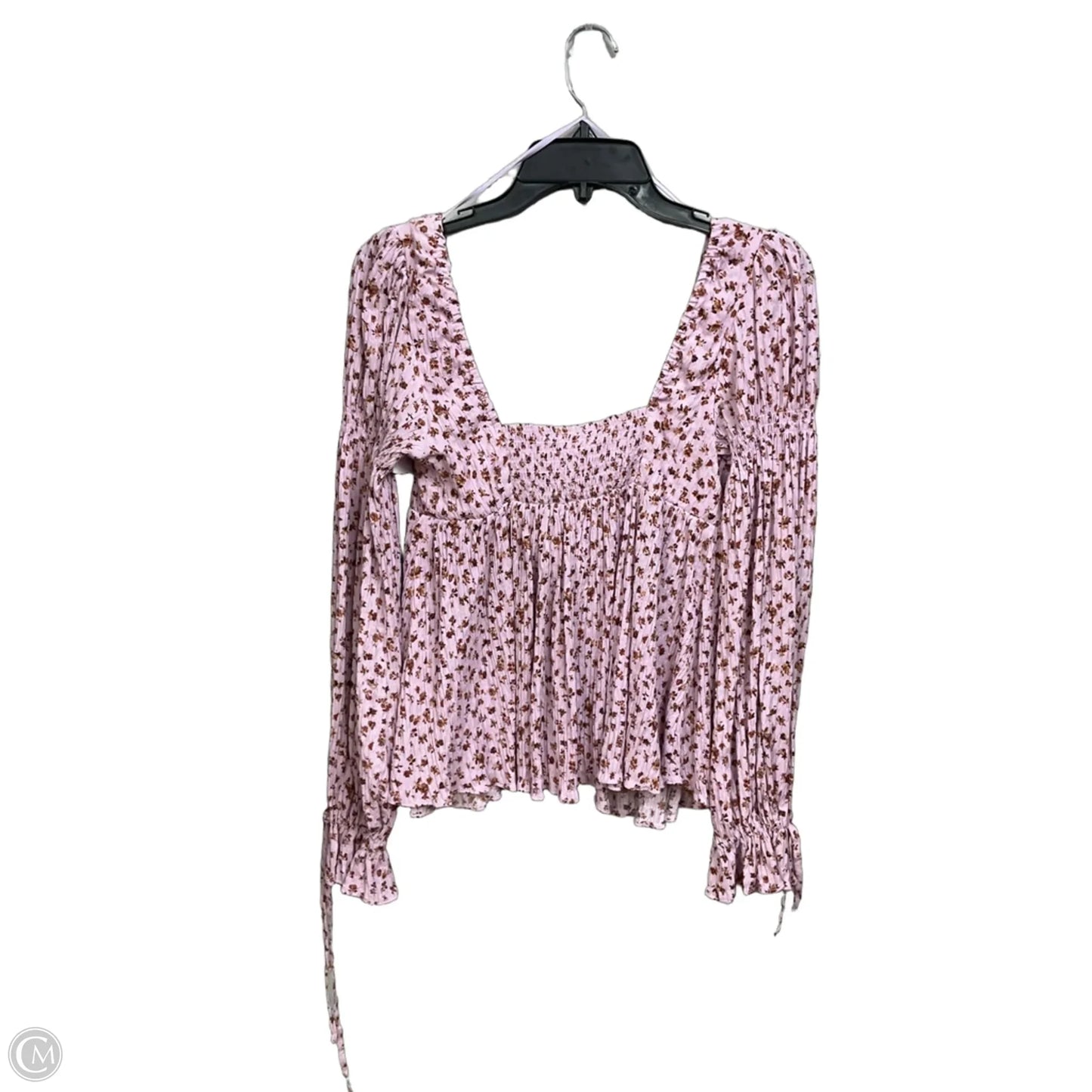 Top Long Sleeve By Urban Outfitters In Floral Print, Size: M