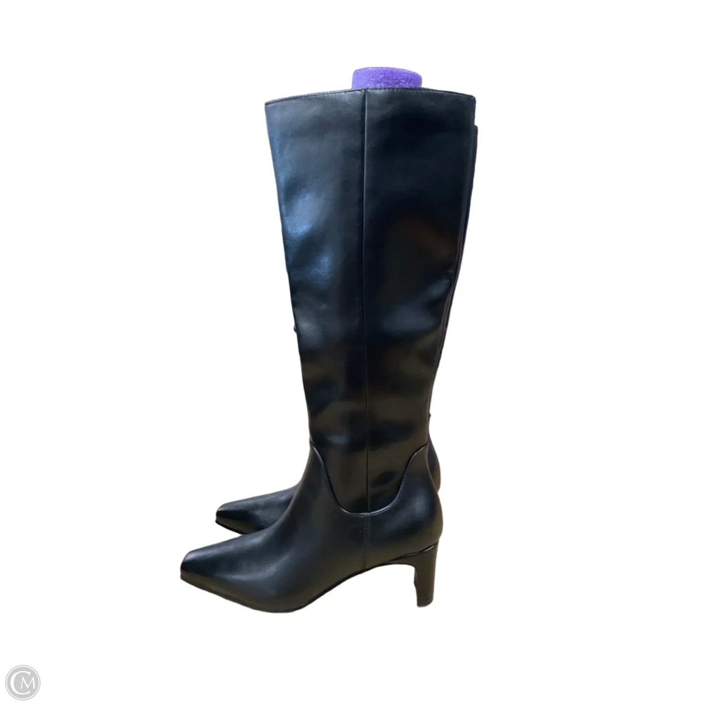 Boots Knee Heels By Cmf In Black, Size: 6