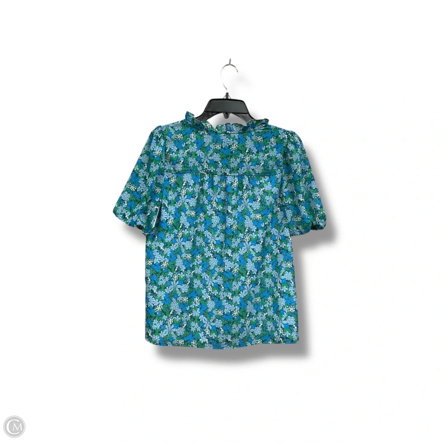 Blouse Short Sleeve By J. Crew In Floral Print, Size: Xs
