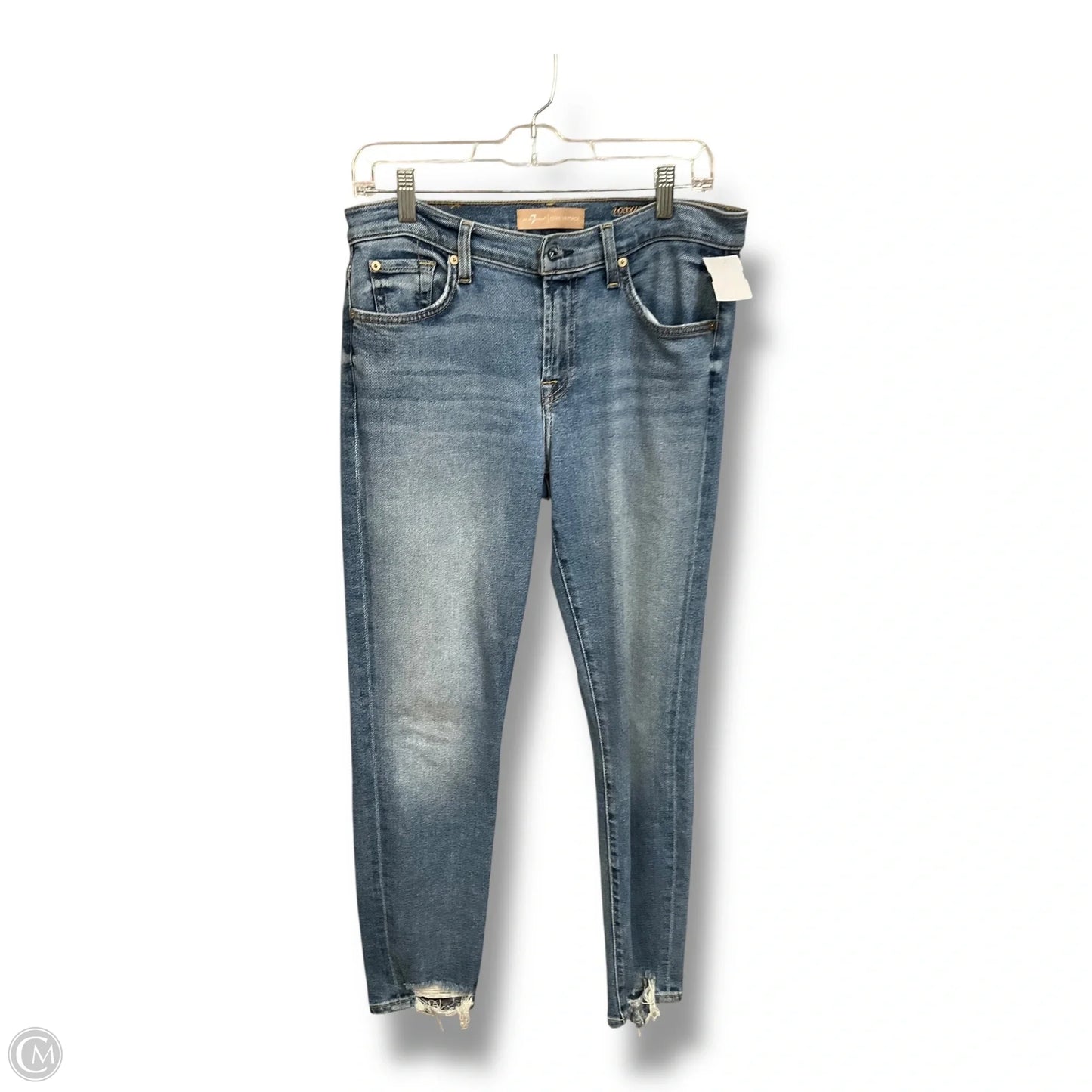 Jeans Skinny By 7 For All Mankind In Blue Denim, Size: 6