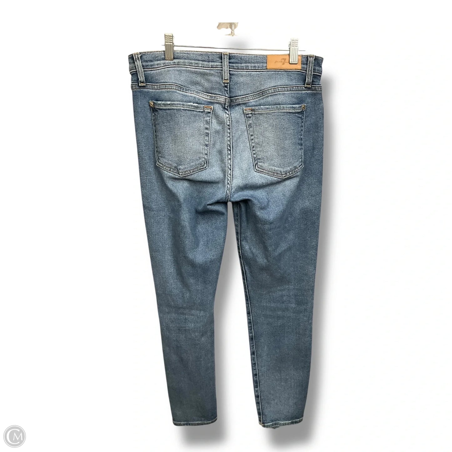 Jeans Skinny By 7 For All Mankind In Blue Denim, Size: 6