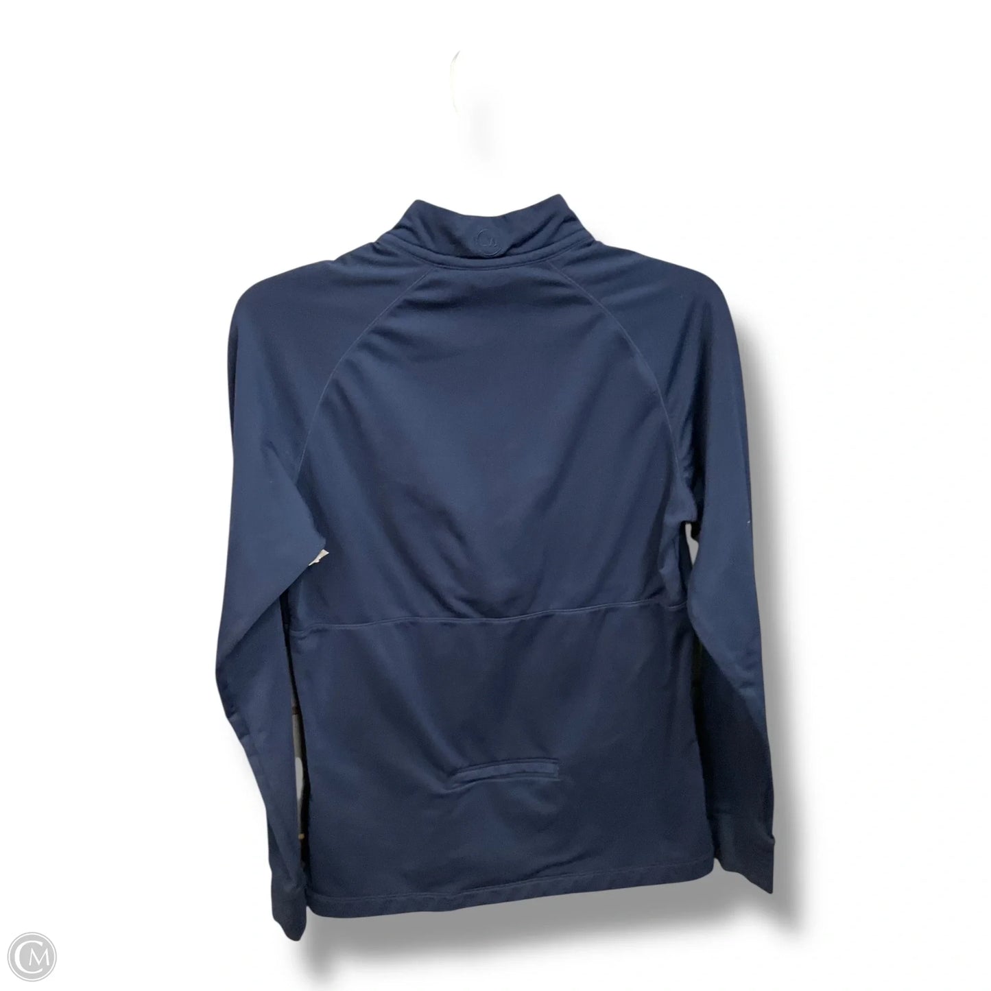 Athletic Top Long Sleeve Collar By Cmc In Navy, Size: M