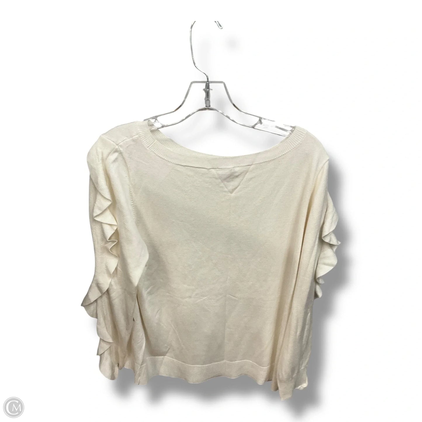 Top Long Sleeve By Chicos In Cream, Size: L