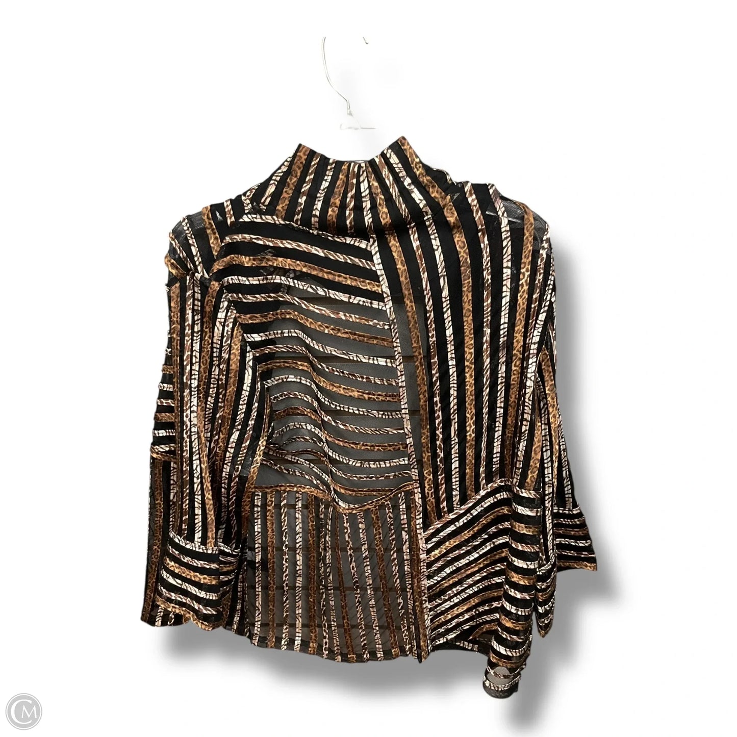 Cardigan By Chicos In Animal Print, Size: Lp