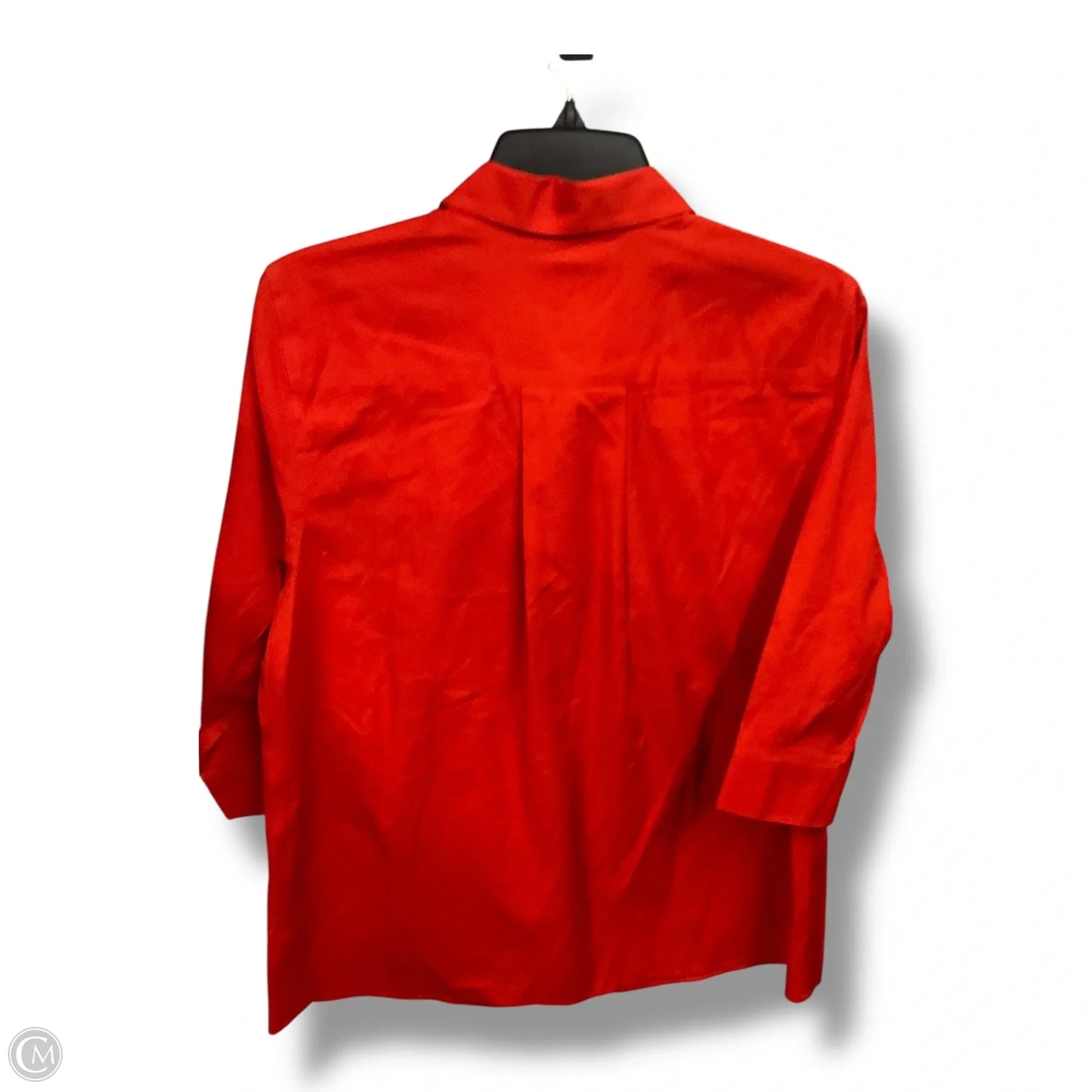 Blouse 3/4 Sleeve By Chicos In Orange, Size: Lp