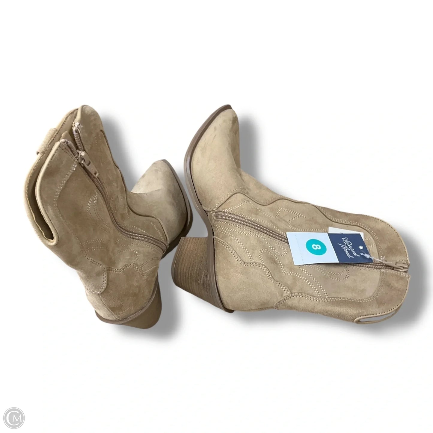 Boots Ankle Heels By Universal Thread In Tan, Size: 8
