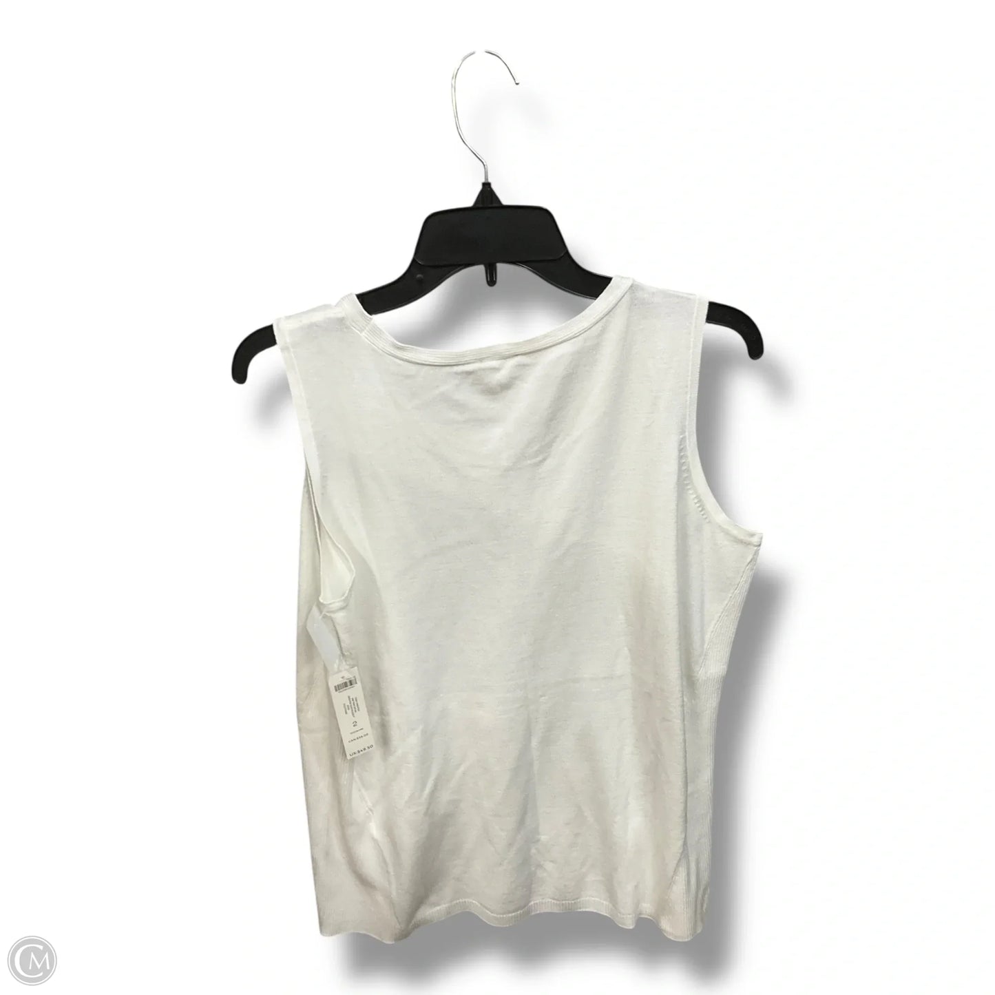 Top Sleeveless By Chicos In White, Size: L