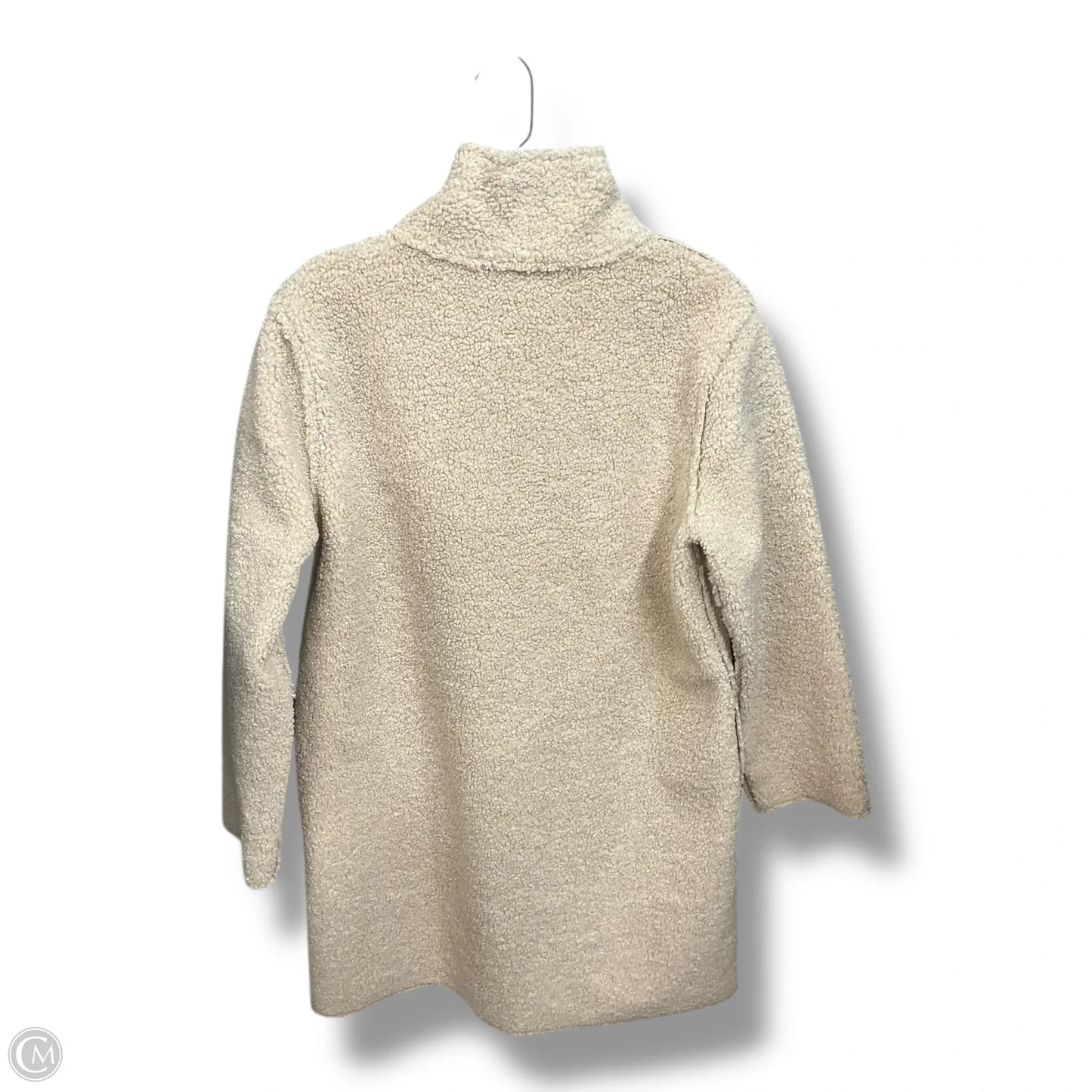 Coat Faux Fur & Sherpa By Velvet In Cream, Size: S