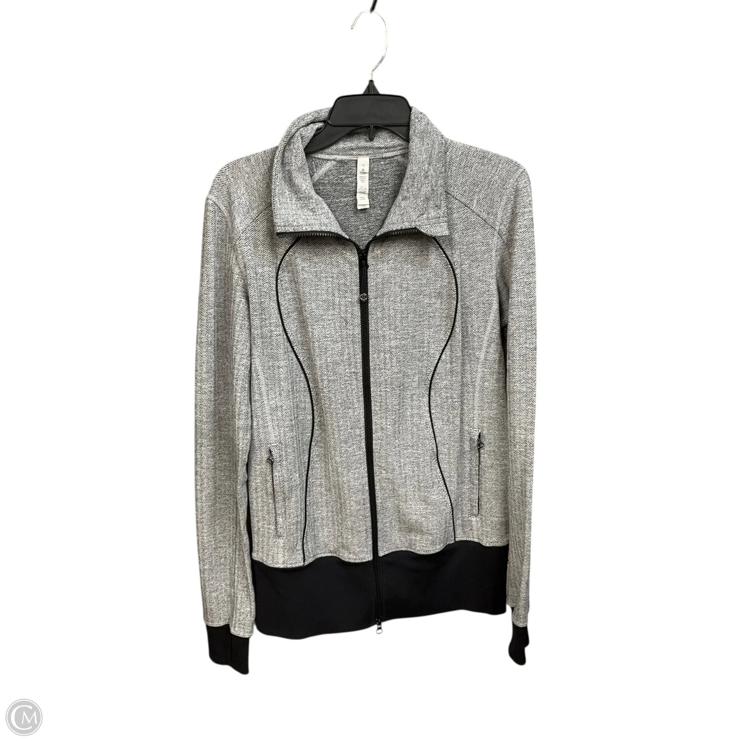 Athletic Jacket By Lululemon In Grey, Size: M