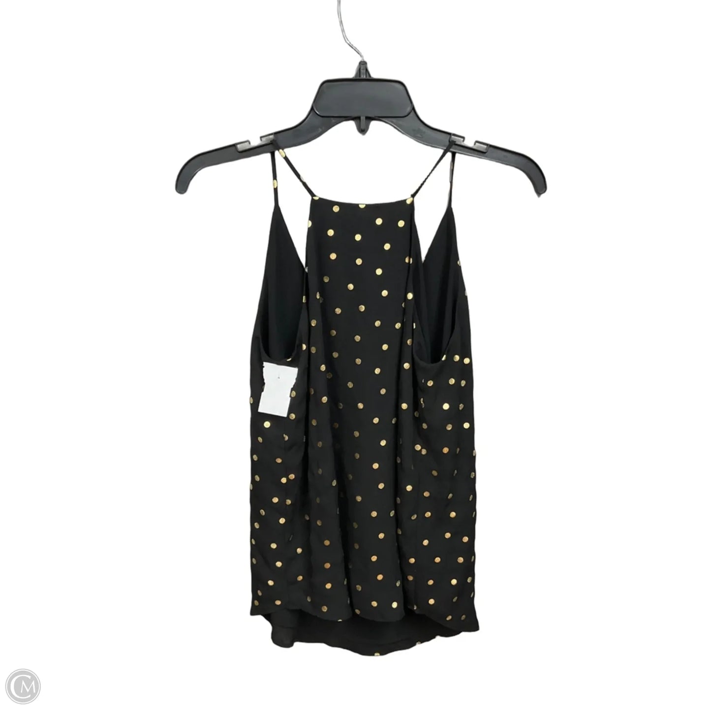 Top Cami By Loft In Black & Gold, Size: S