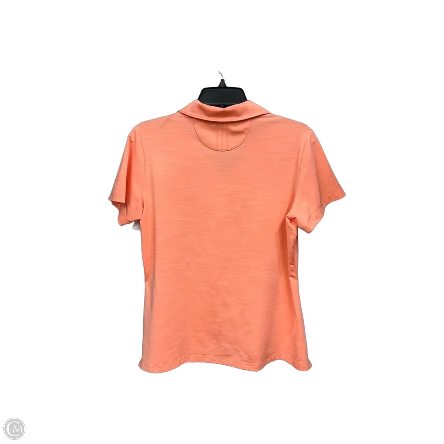 Athletic Top Short Sleeve By Adidas In Orange, Size: L