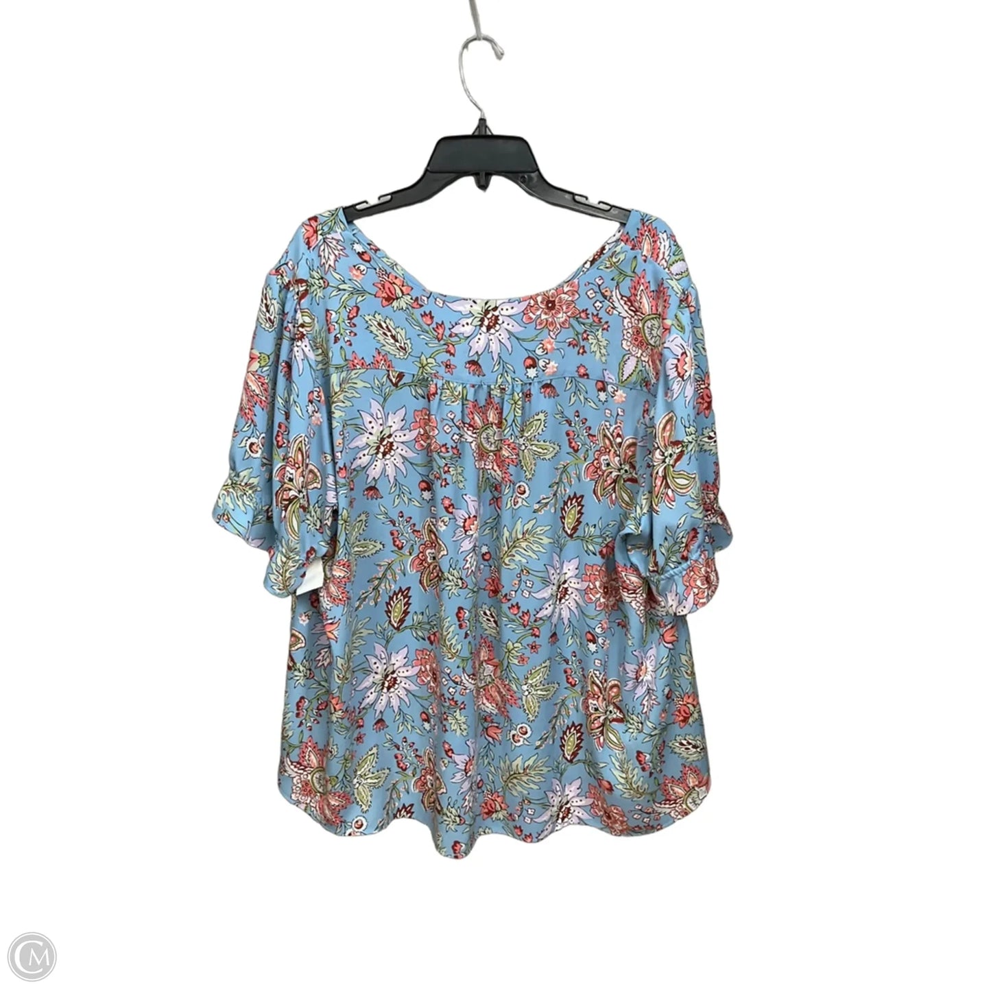 Top Short Sleeve By Loft In Floral Print, Size: 3x