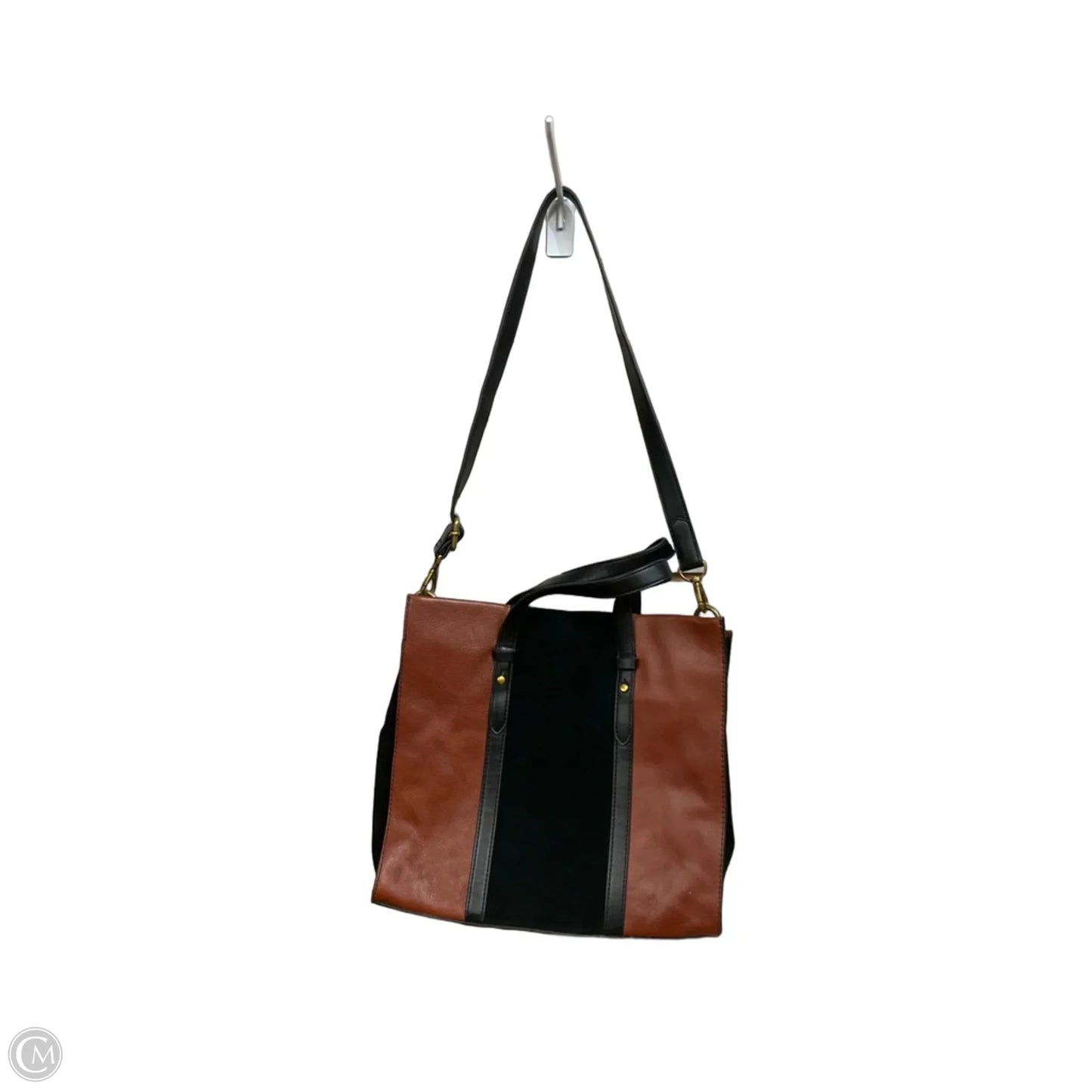 Handbag Leather By Fossil, Size: Large