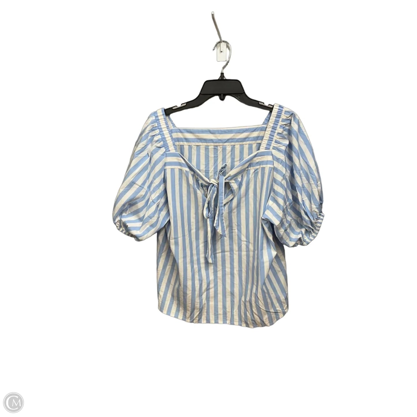 Top Short Sleeve By Ann Taylor In Striped Pattern, Size: Xl