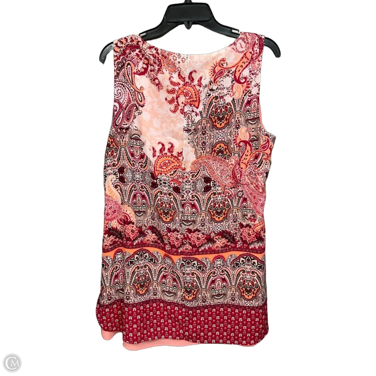 Top Sleeveless By Dana Buchman In Paisley Print, Size: L