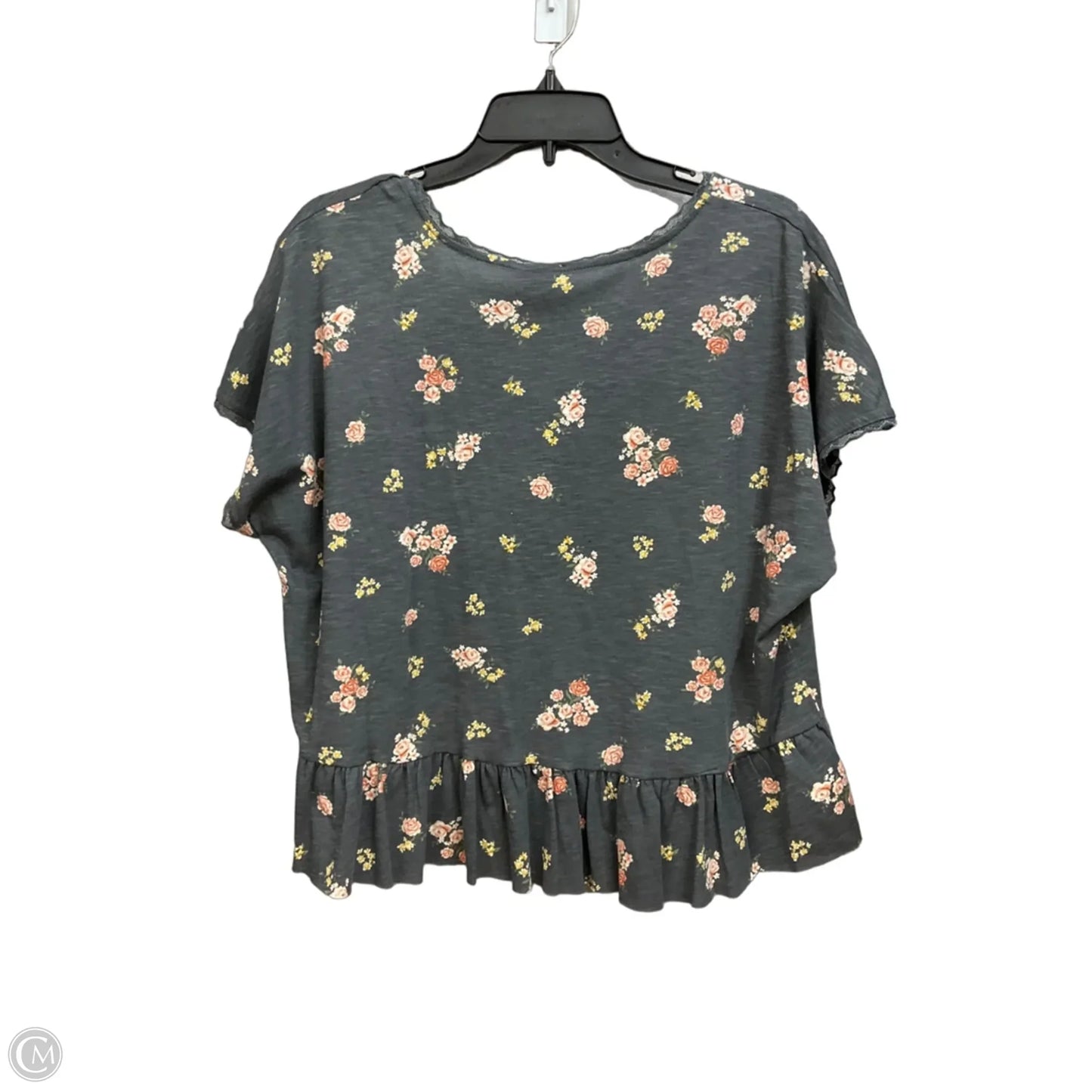 Top 2pc 3/4 Sleeve By True Craft In Floral Print, Size: L