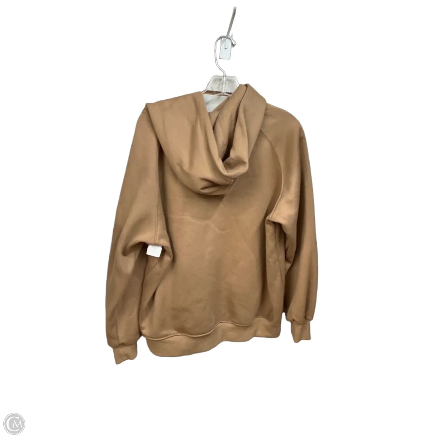 Athletic Top Long Sleeve Hoodie By Essentials In Tan, Size: M