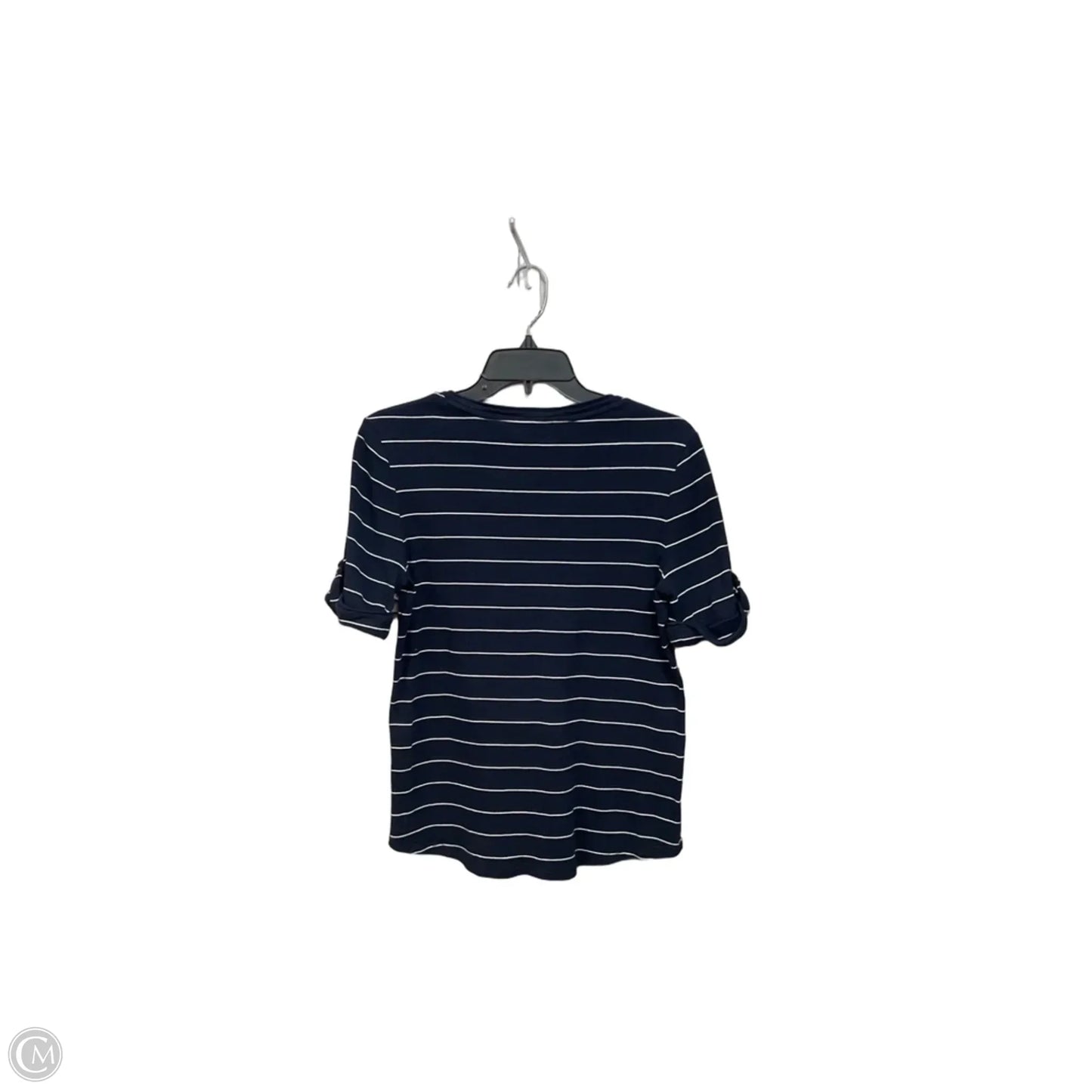 Top Short Sleeve By Chicos In Navy, Size: S