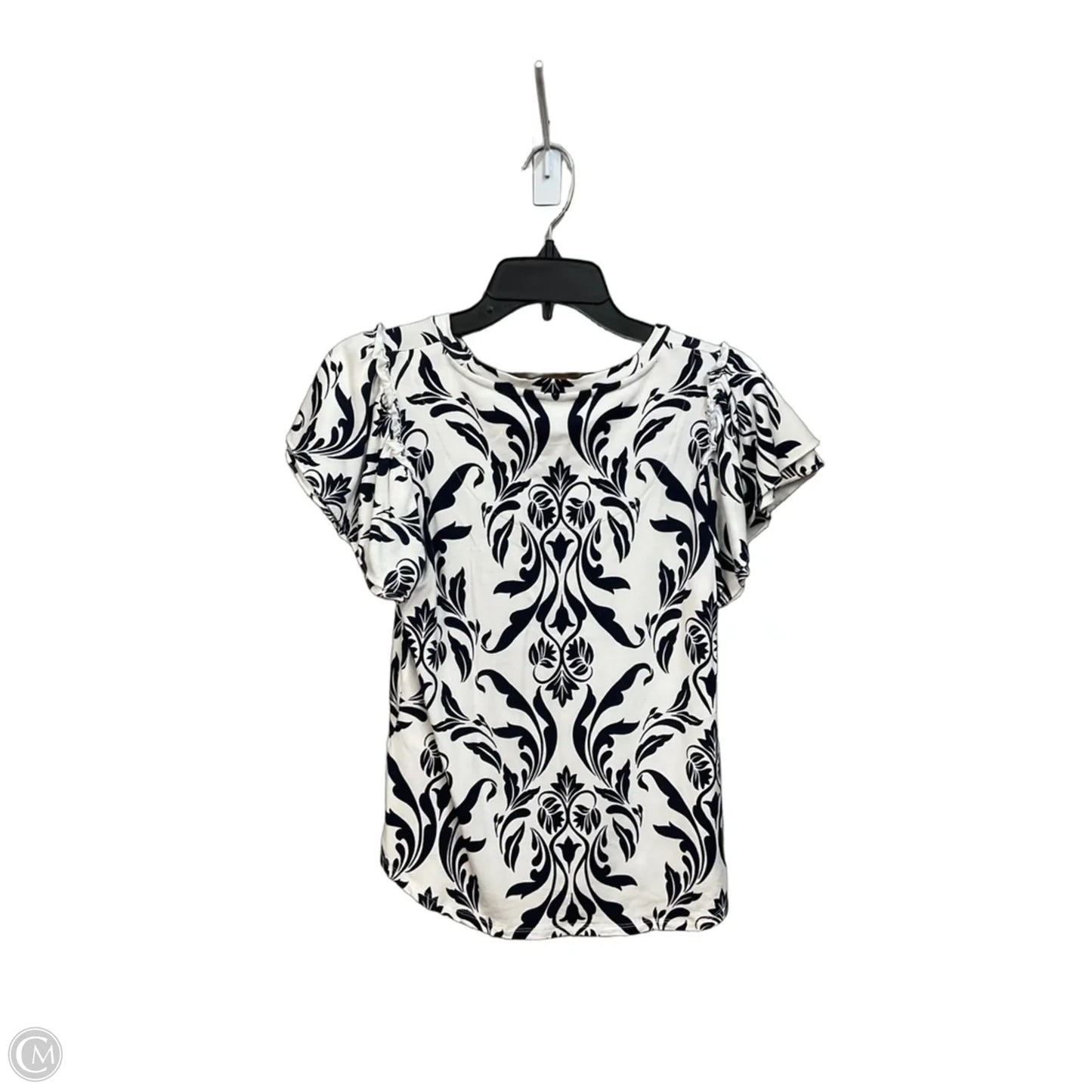 Top Short Sleeve By Chicos In White, Size: Xs