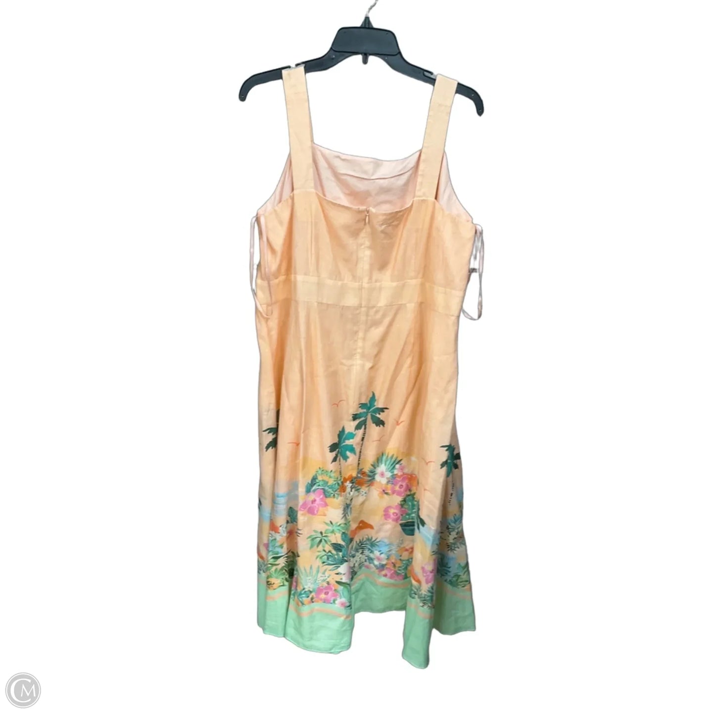 Dress Party Midi By Talbots In Orange, Size: Xl