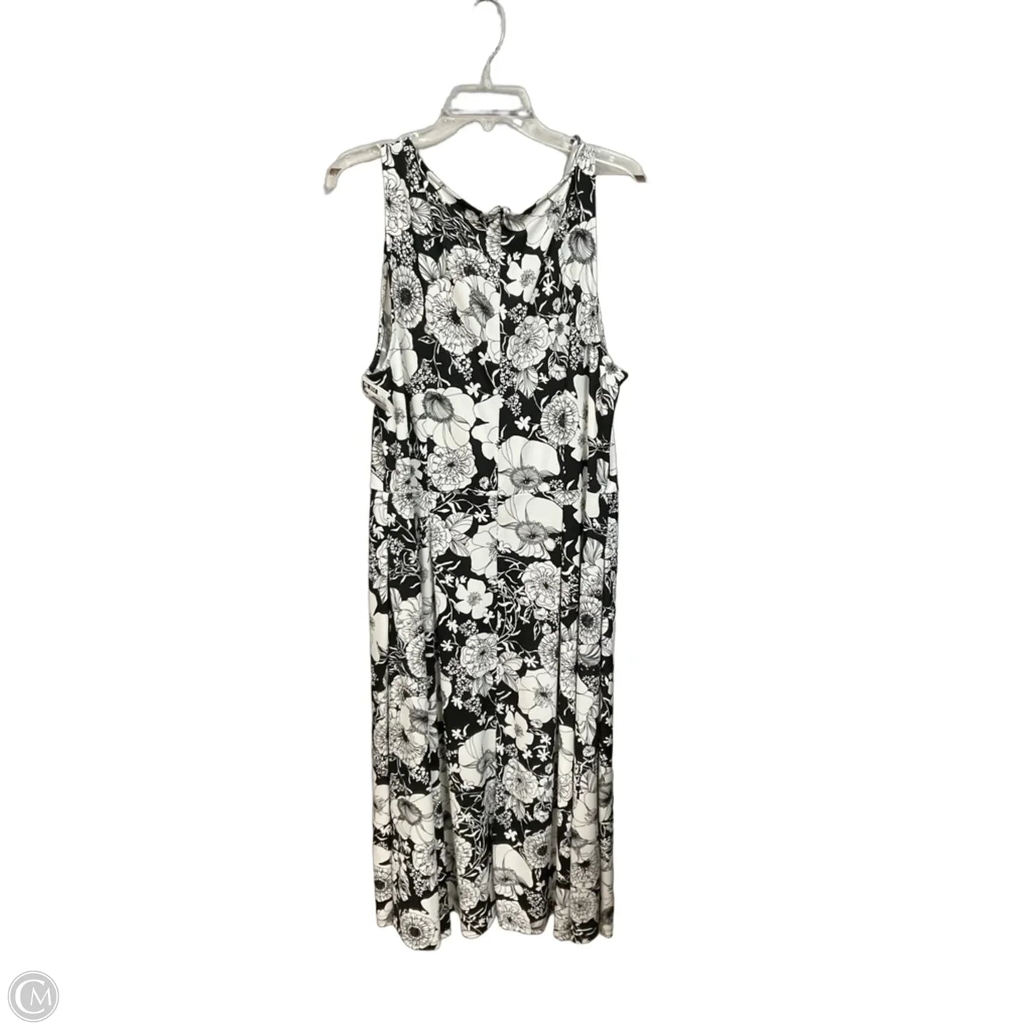 Dress Party Midi By Talbots In Black & White, Size: Xl