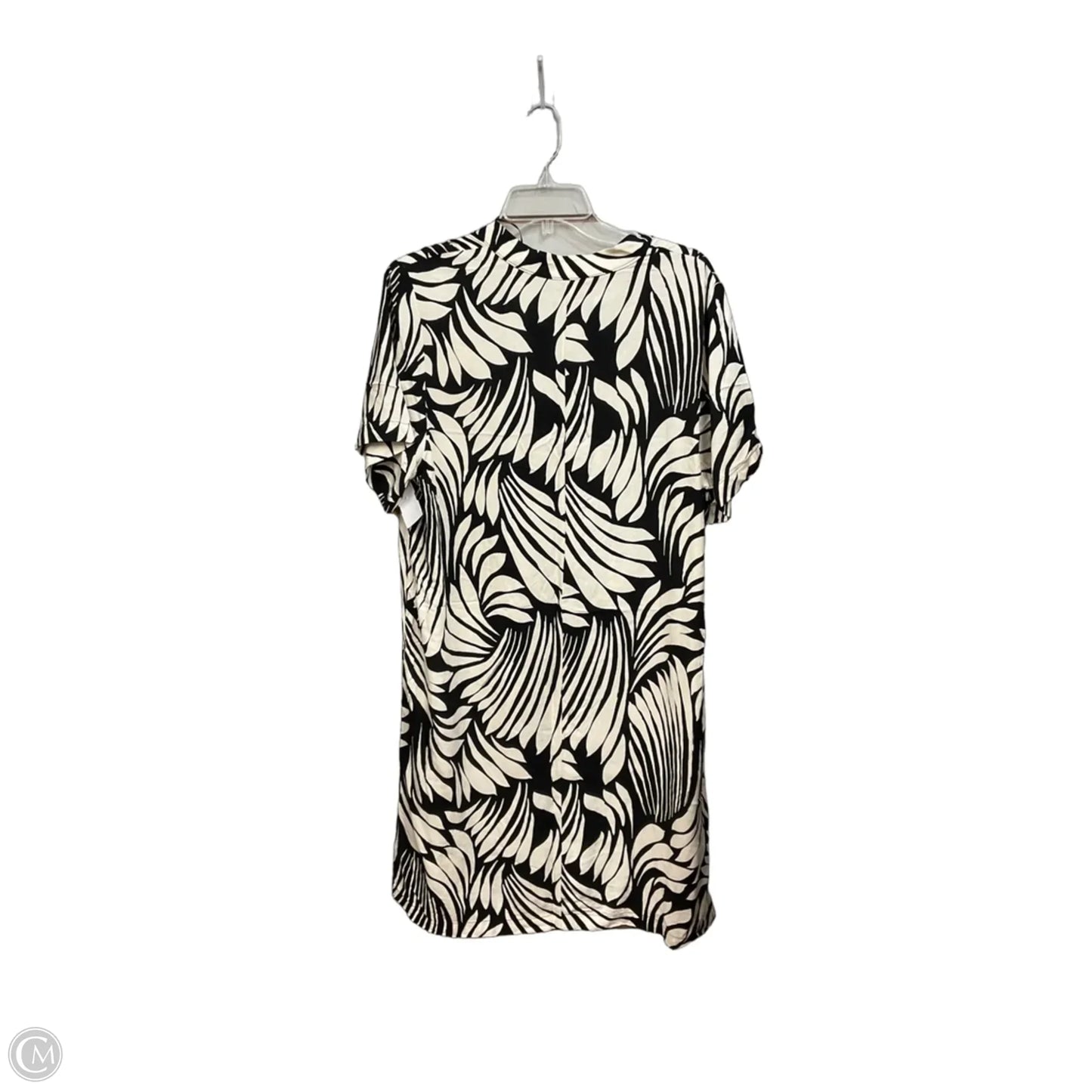 Dress Casual Midi By H&m In Black & Cream, Size: S
