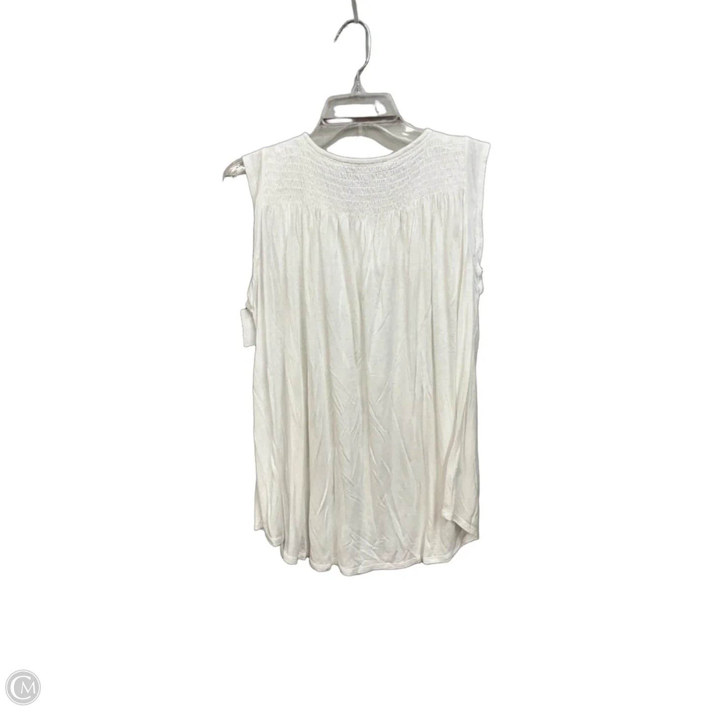 Top Sleeveless By Loft In White, Size: S