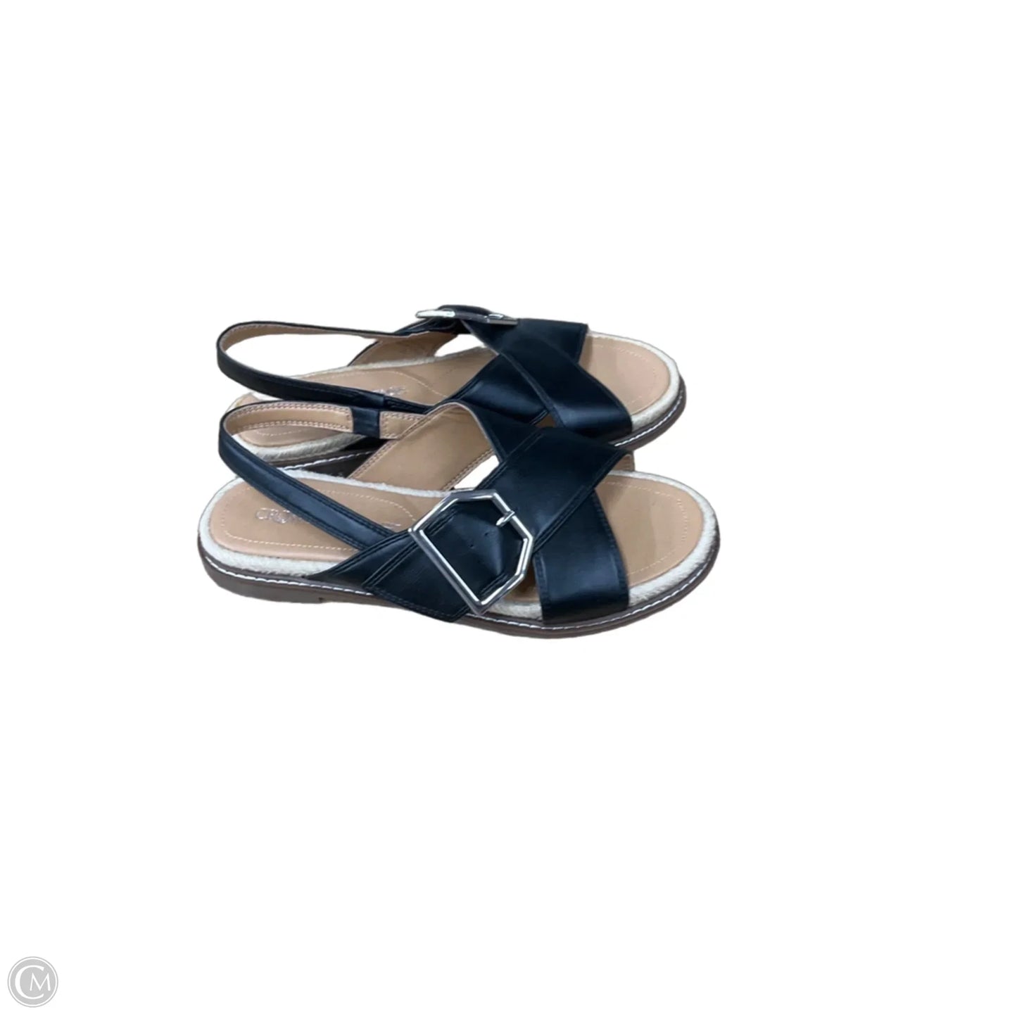 Sandals Flats By Crown Vintage In Black, Size: 7