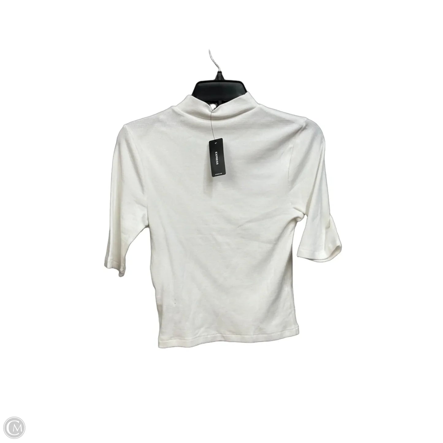 Top Short Sleeve By Express In White, Size: M
