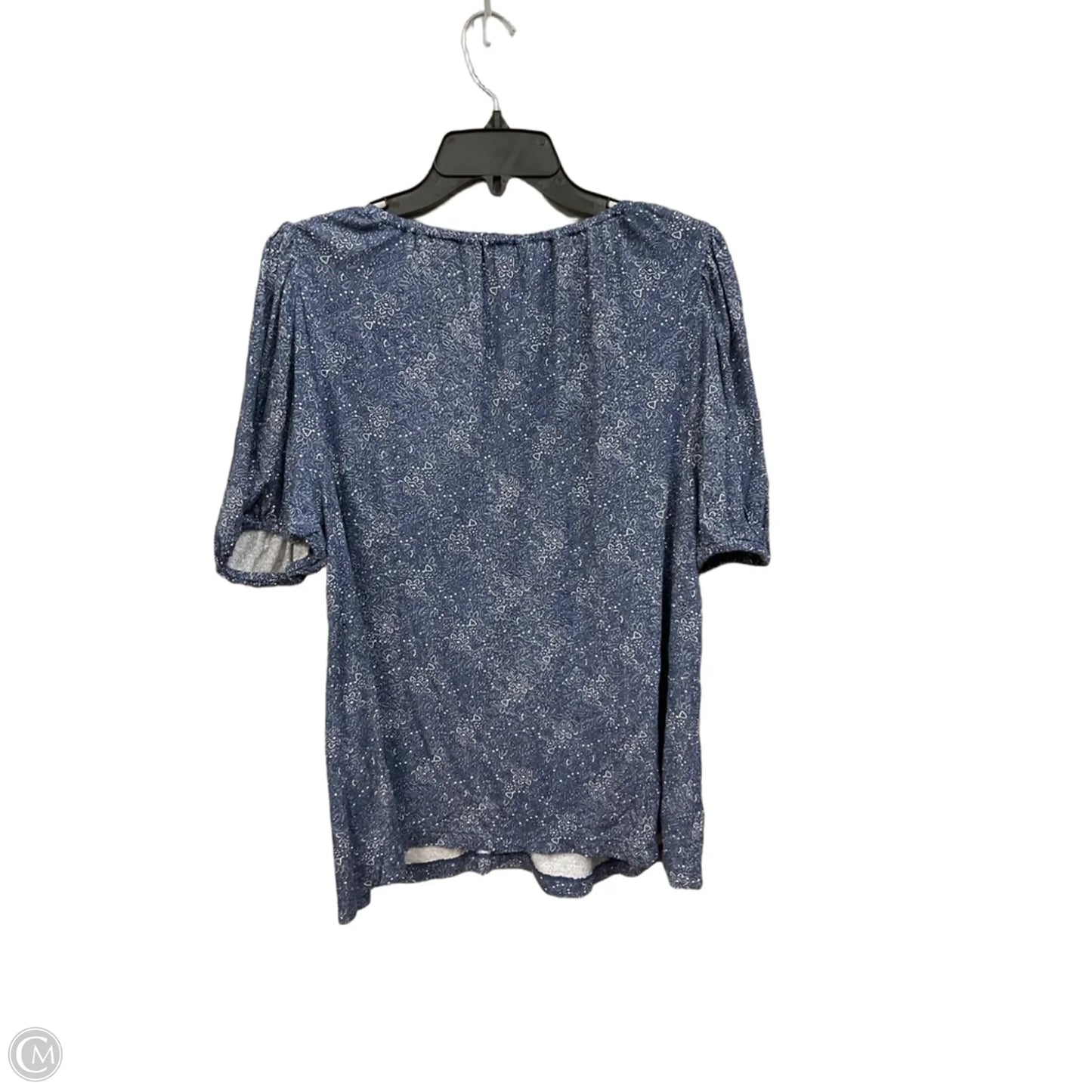 Top Short Sleeve By Loft In Blue, Size: Xl