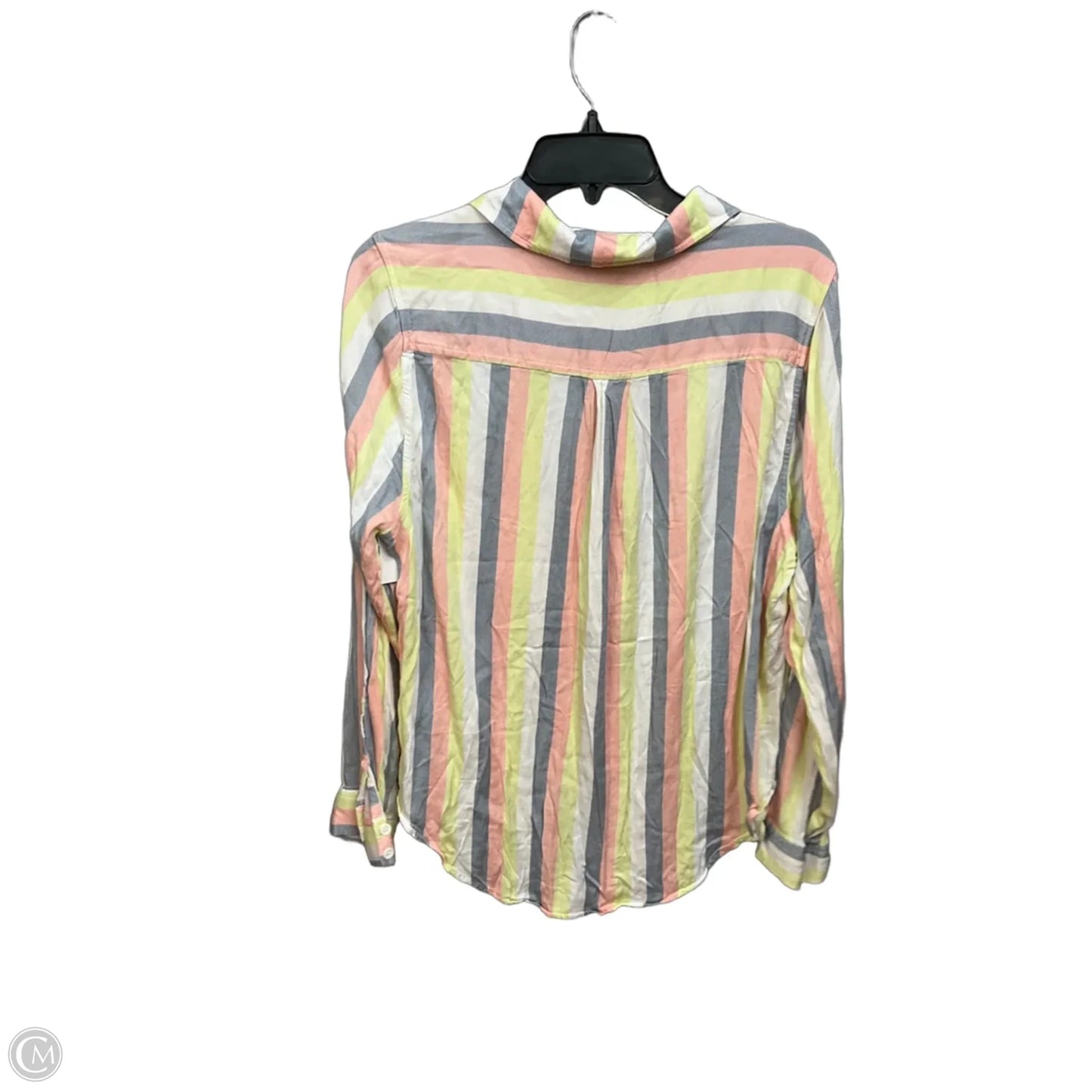 Blouse Long Sleeve By Torrid In Striped Pattern, Size: L
