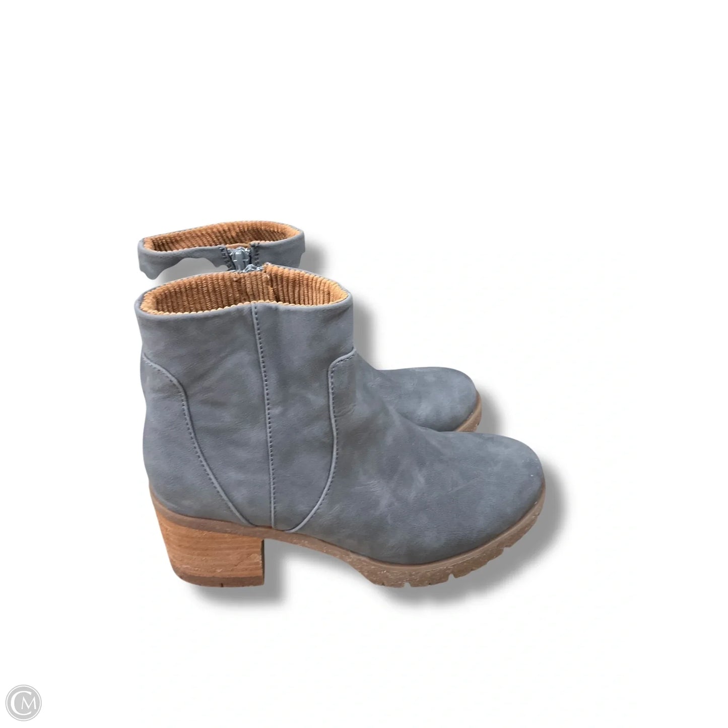 Boots Ankle Heels By Korks In Grey, Size: 8