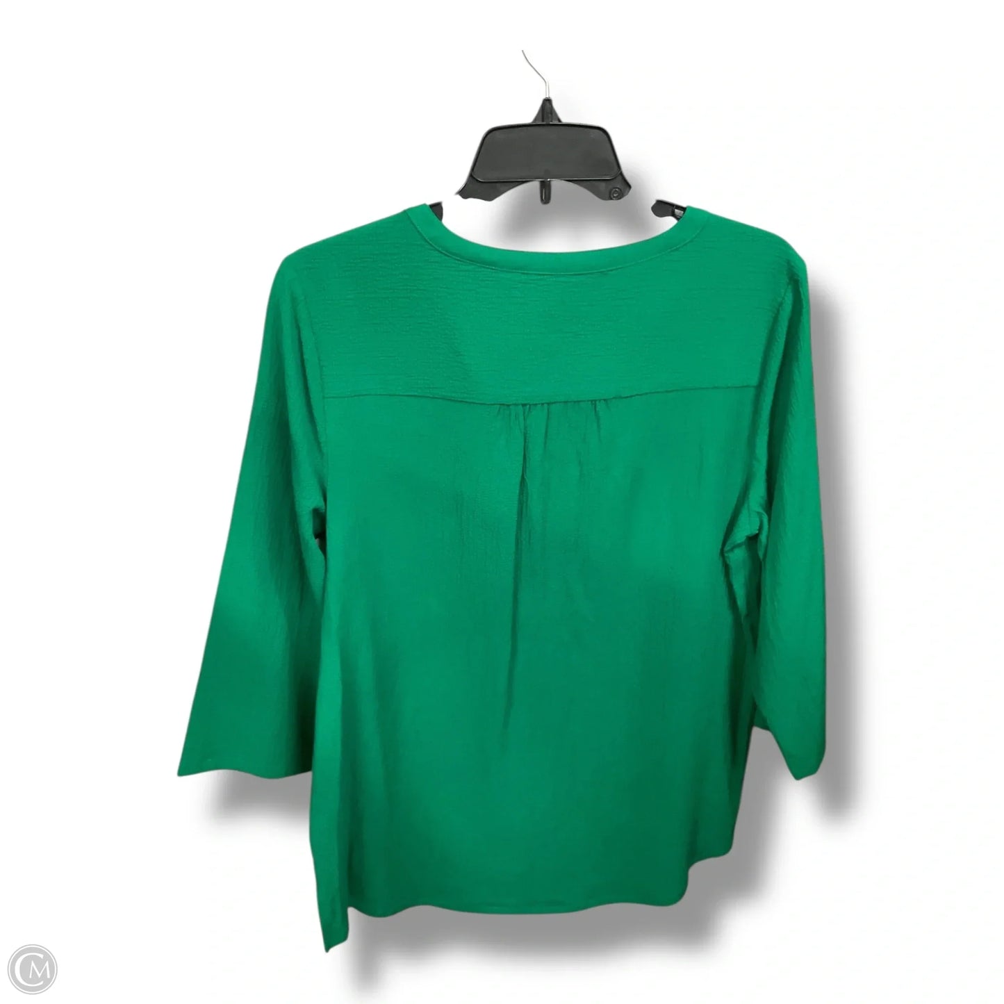 Top 3/4 Sleeve By Liz Claiborne In Green, Size: M