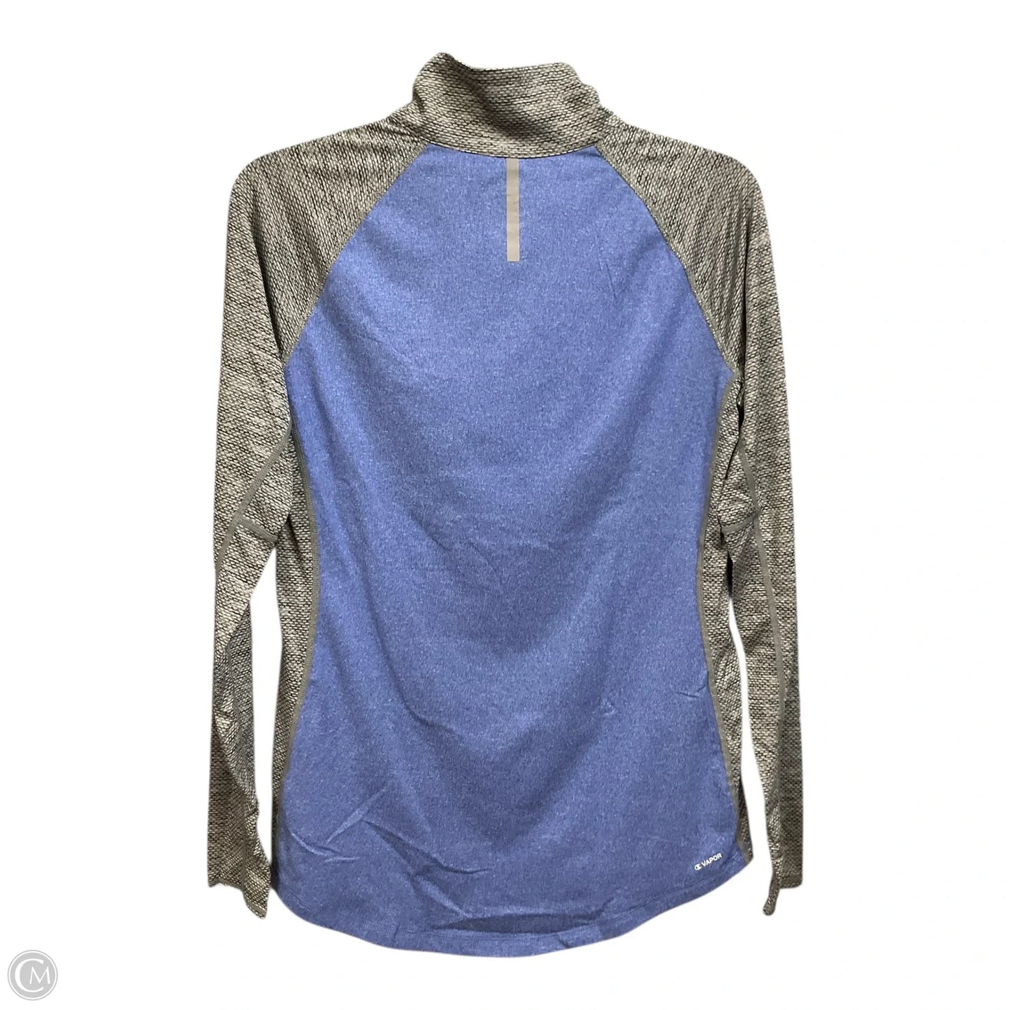 Athletic Top Long Sleeve Collar By Champion In Blue, Size: S