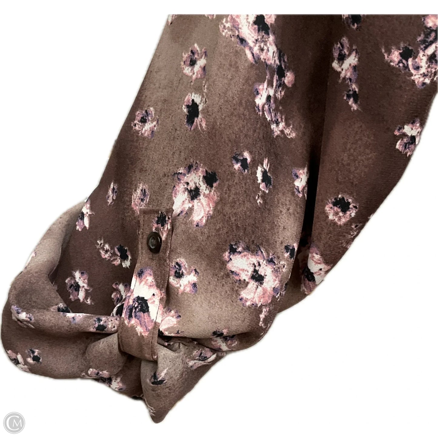 Blouse Long Sleeve By Simply Vera In Floral Print, Size: M
