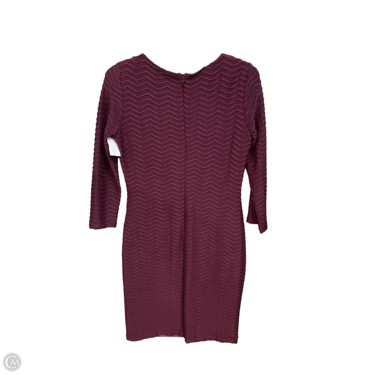 Dress Casual Midi By Calvin Klein In Maroon, Size: S