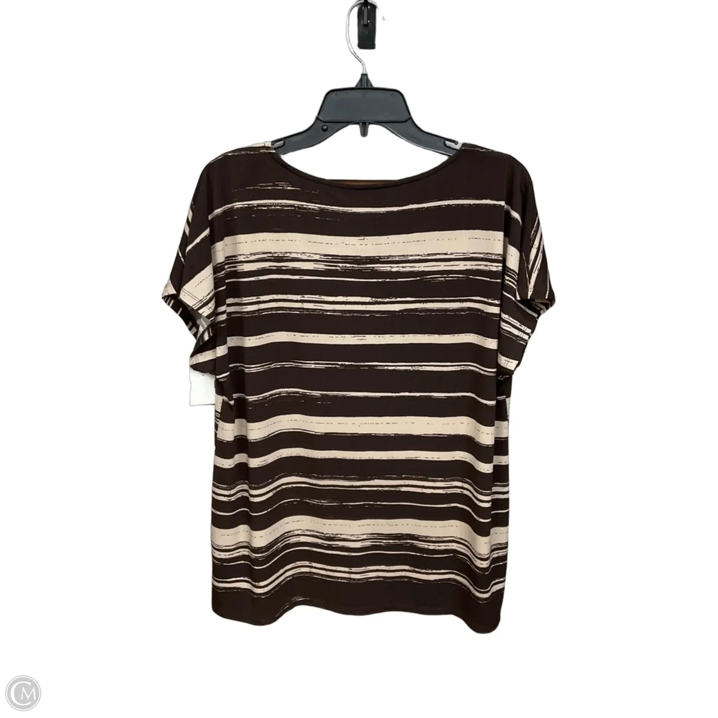 Top Sleeveless By Susan Graver In Brown & Tan, Size: L