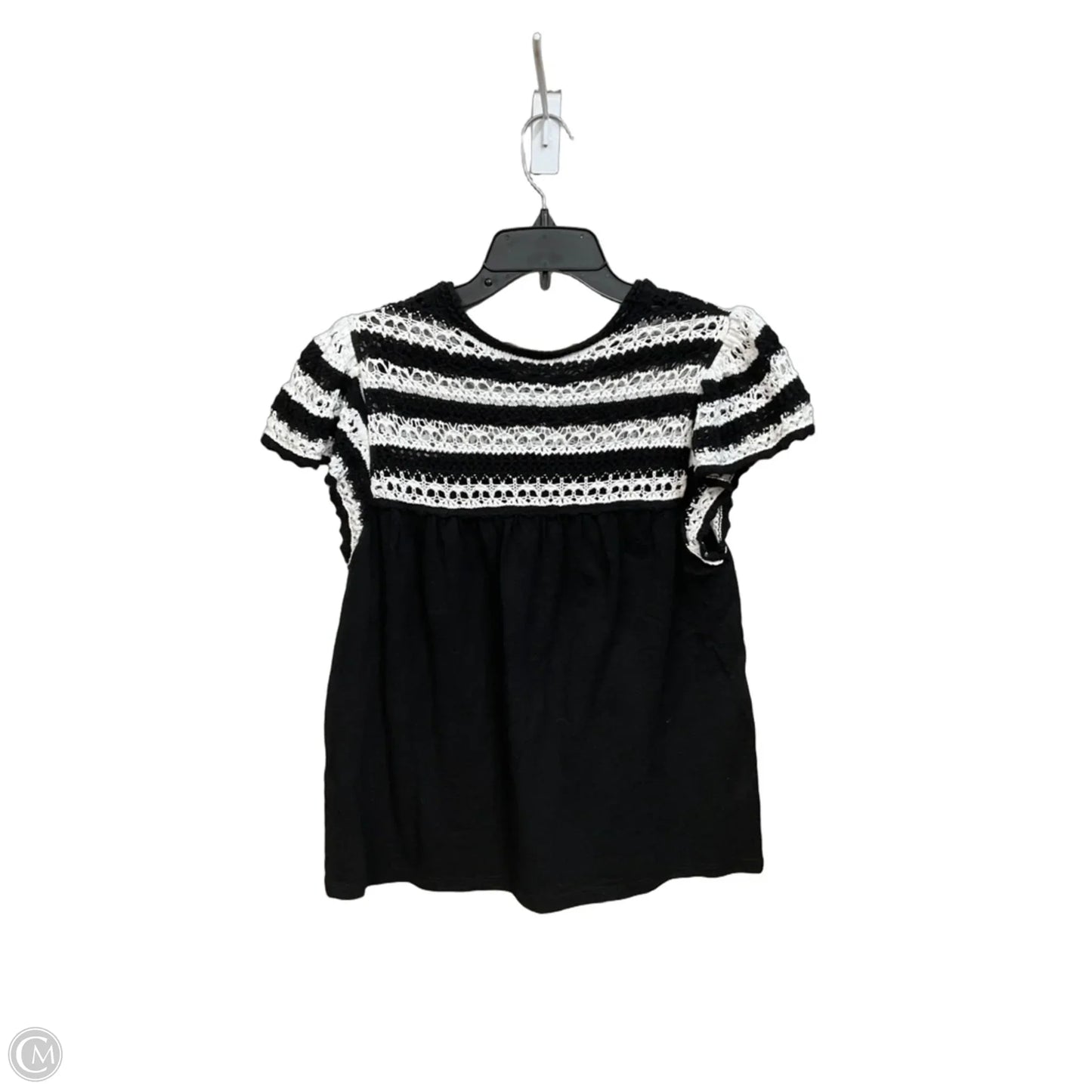 Top Sleeveless By Loft In Black & White, Size: Lp