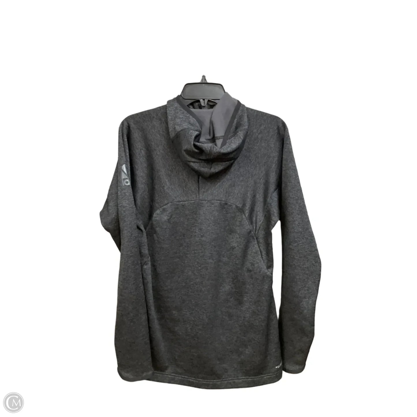 Athletic Jacket By Adidas In Grey, Size: S