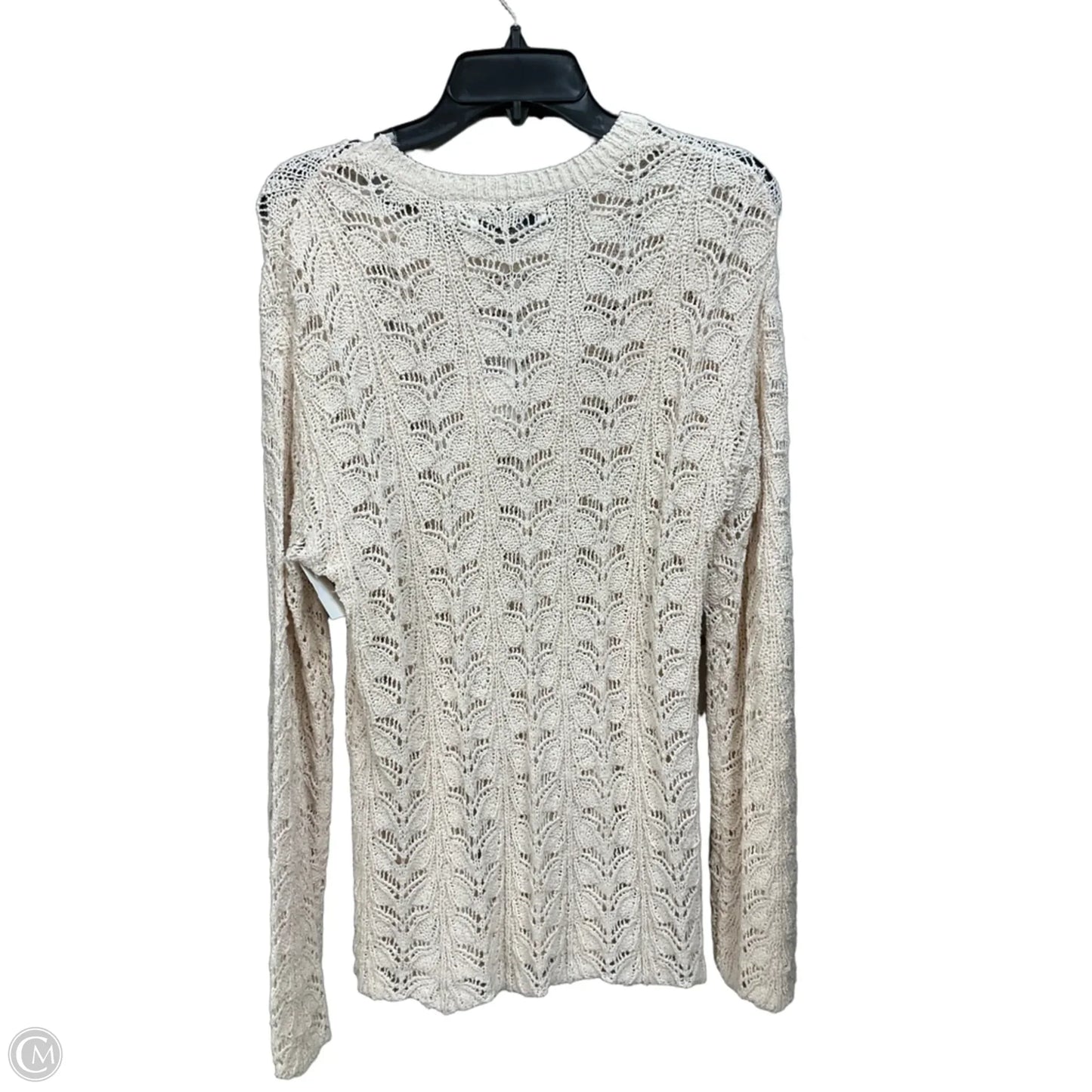 Top Long Sleeve By Mng In Cream, Size: Xl