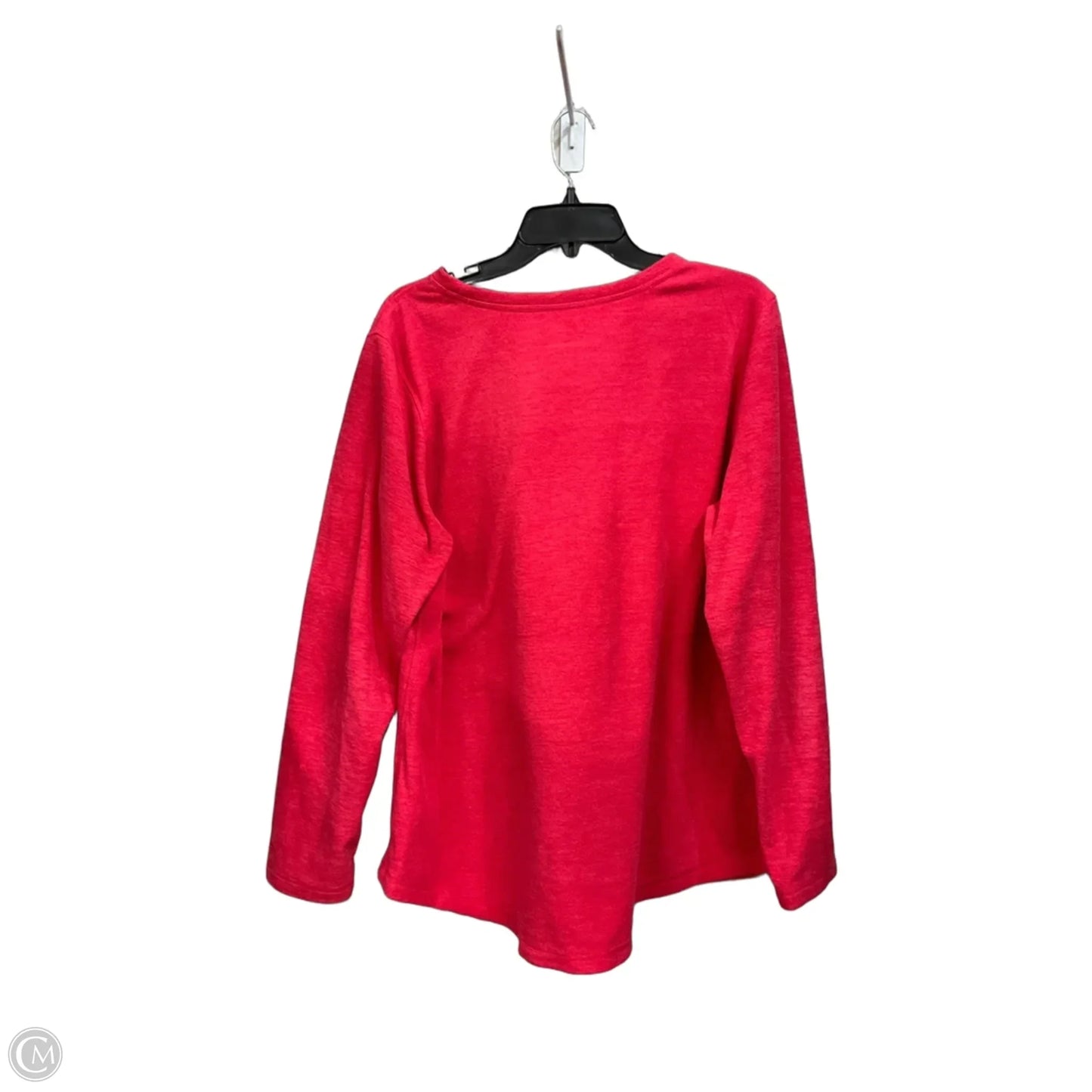 Athletic Top Long Sleeve Collar By Tek Gear In Pink, Size: Xxl