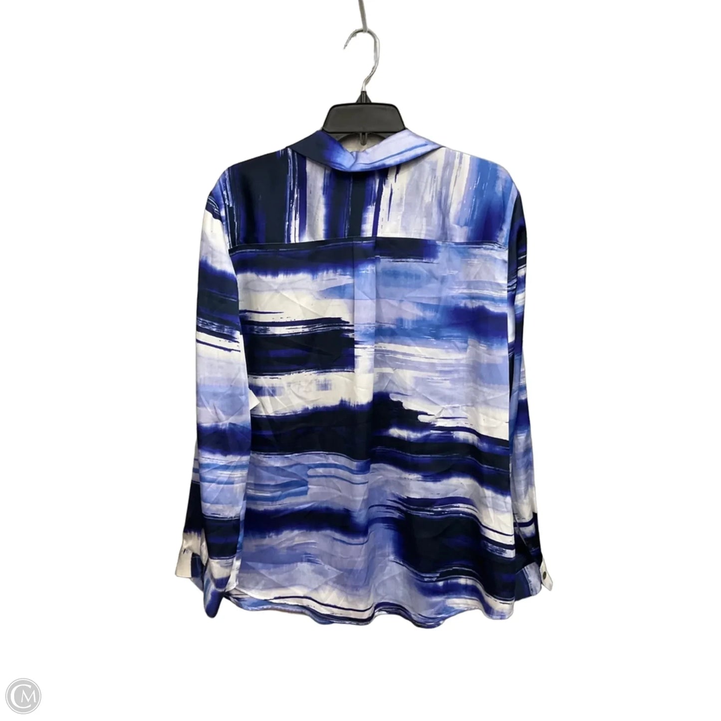 Blouse Long Sleeve By Chicos In Blue, Size: Xl