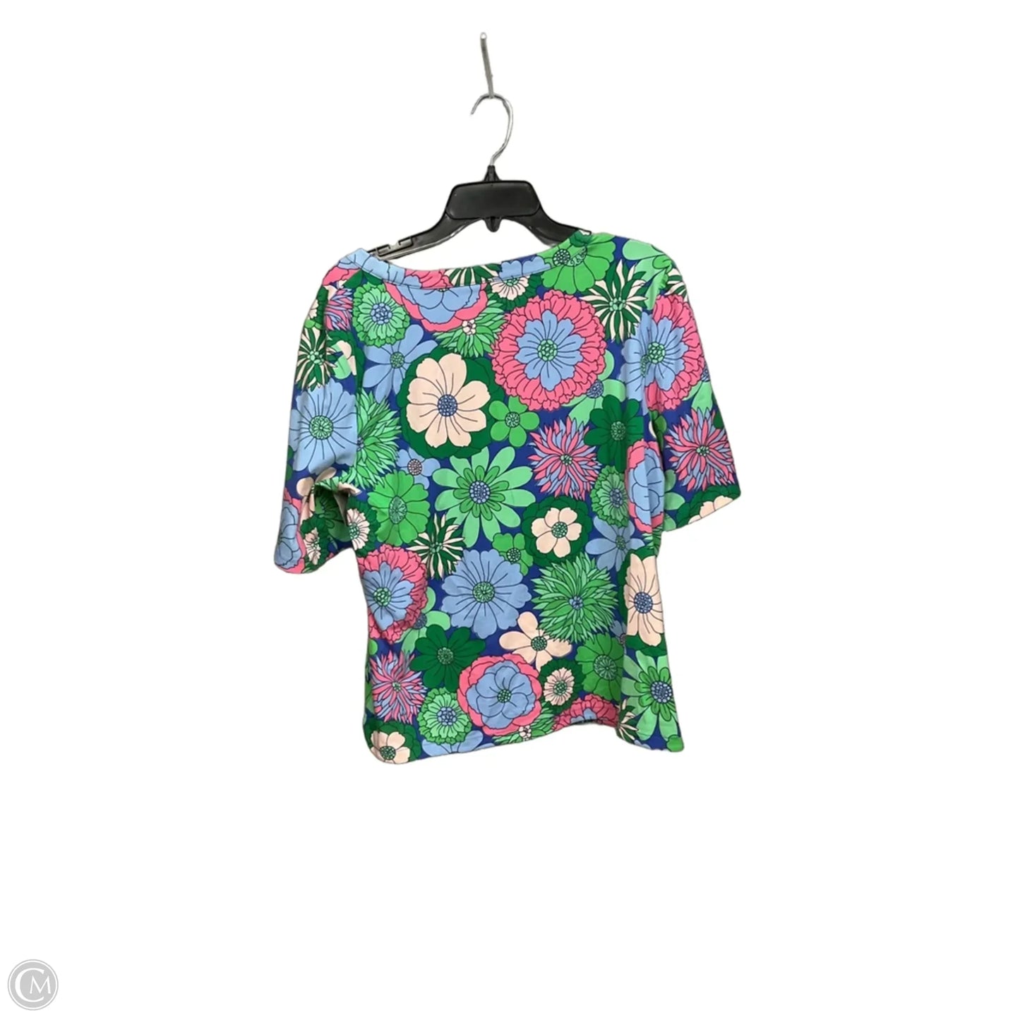 Top Short Sleeve By Talbots In Floral Print, Size: Xl