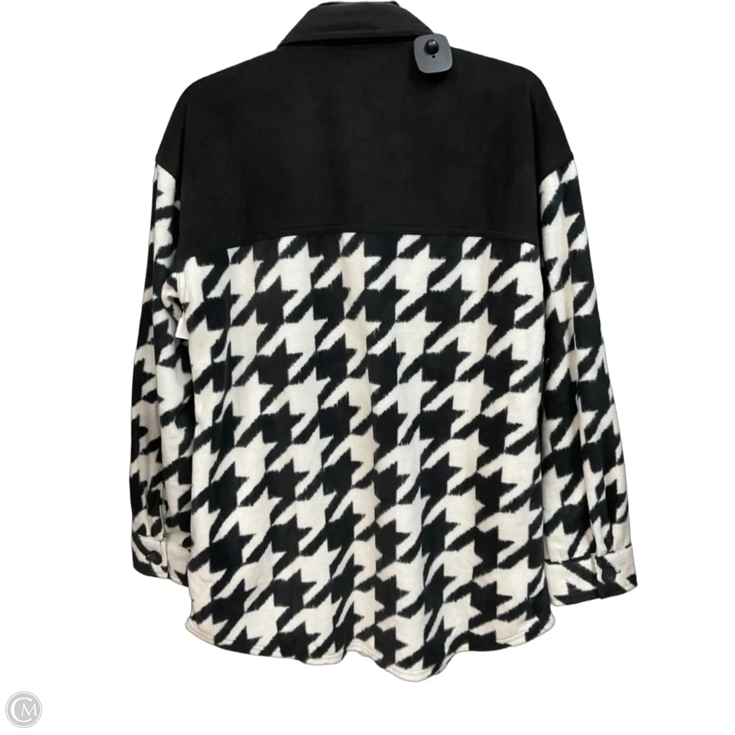 Jacket Shirt By Maurices In Black & White, Size: S