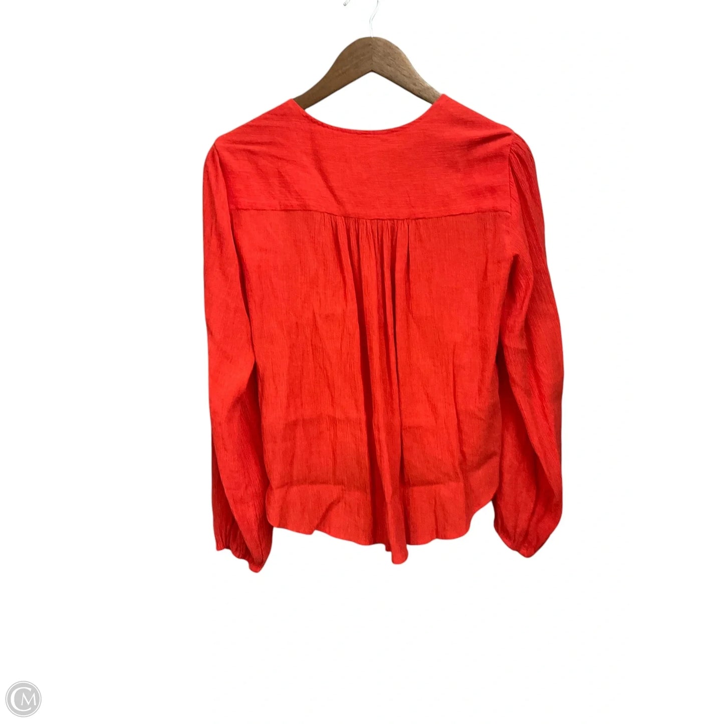 Blouse Long Sleeve By Free People In Orange, Size: S
