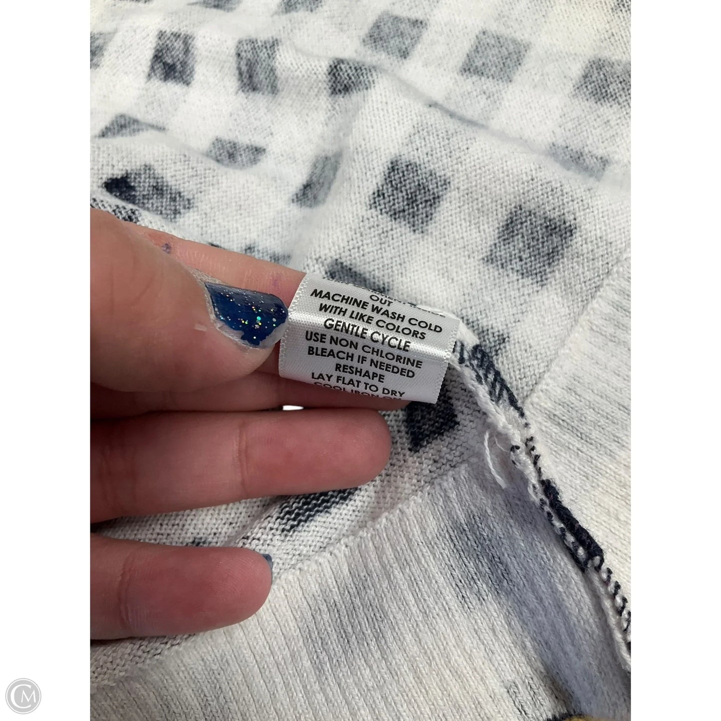 Cardigan By Kim Rogers In Checkered Pattern, Size: L