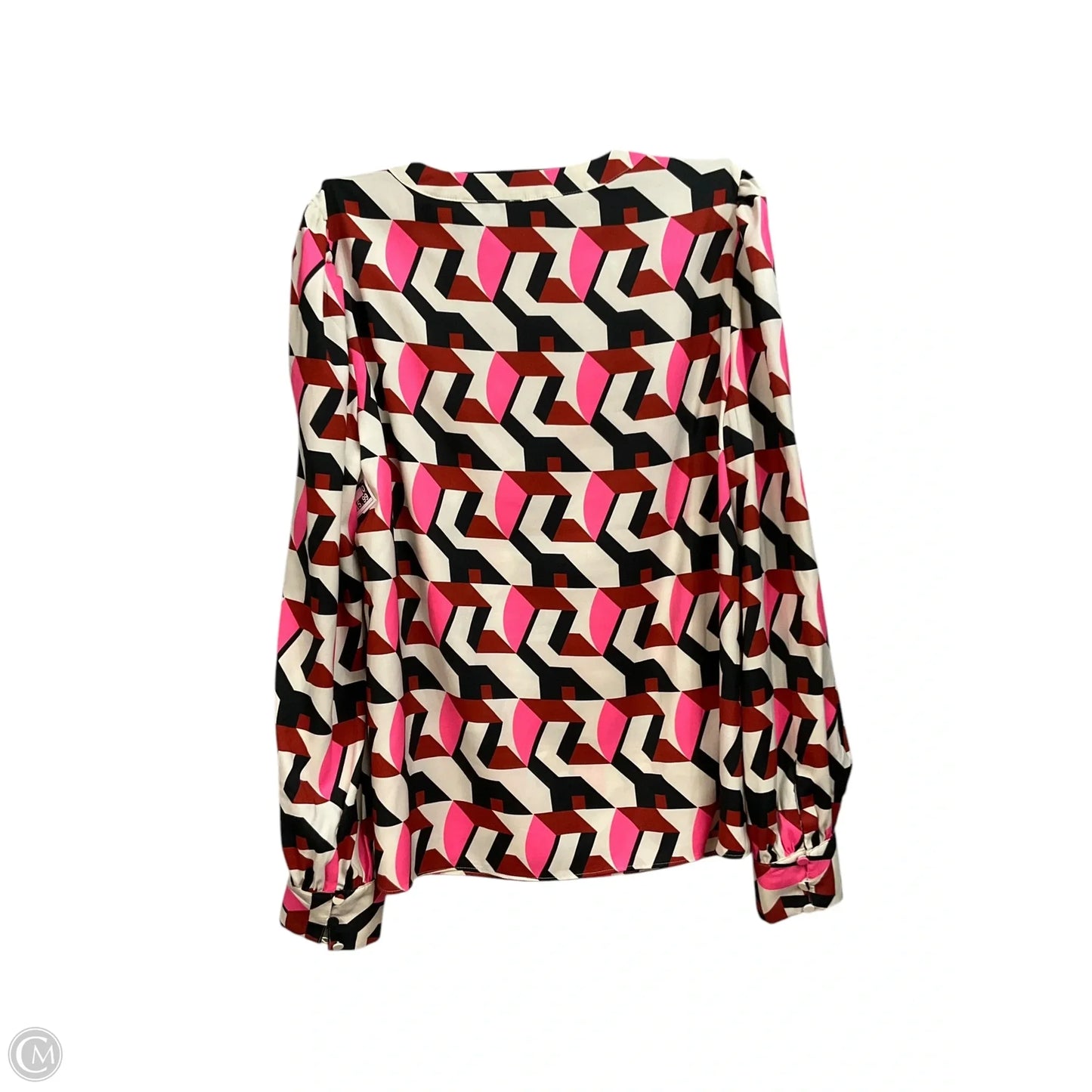 Blouse Long Sleeve By Express In Multi-colored, Size: M