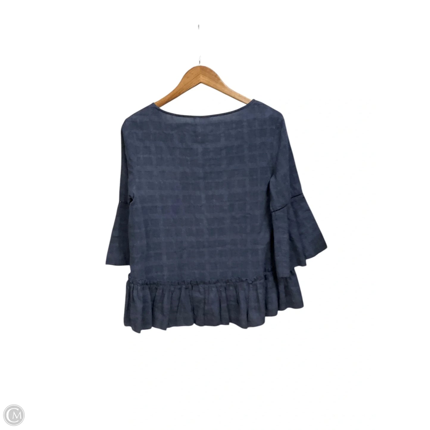 Blouse 3/4 Sleeve By Clothes Mentor In Blue, Size: Xs